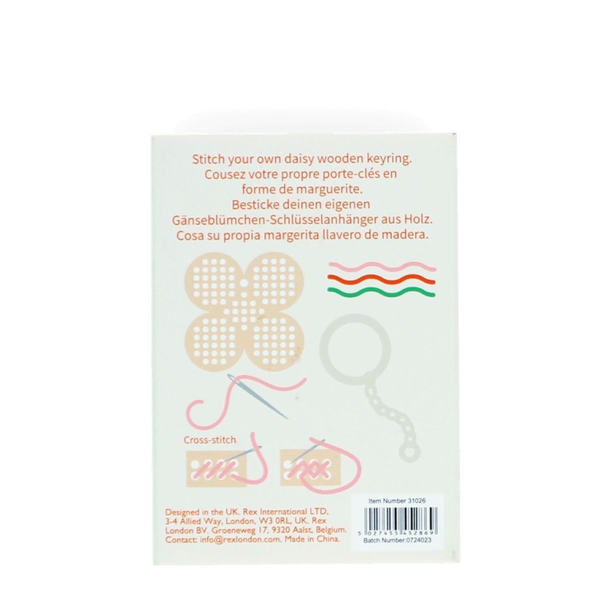Rex London Kreativset Stickset Schlüsselanhänger zum selber basteln Kreativset