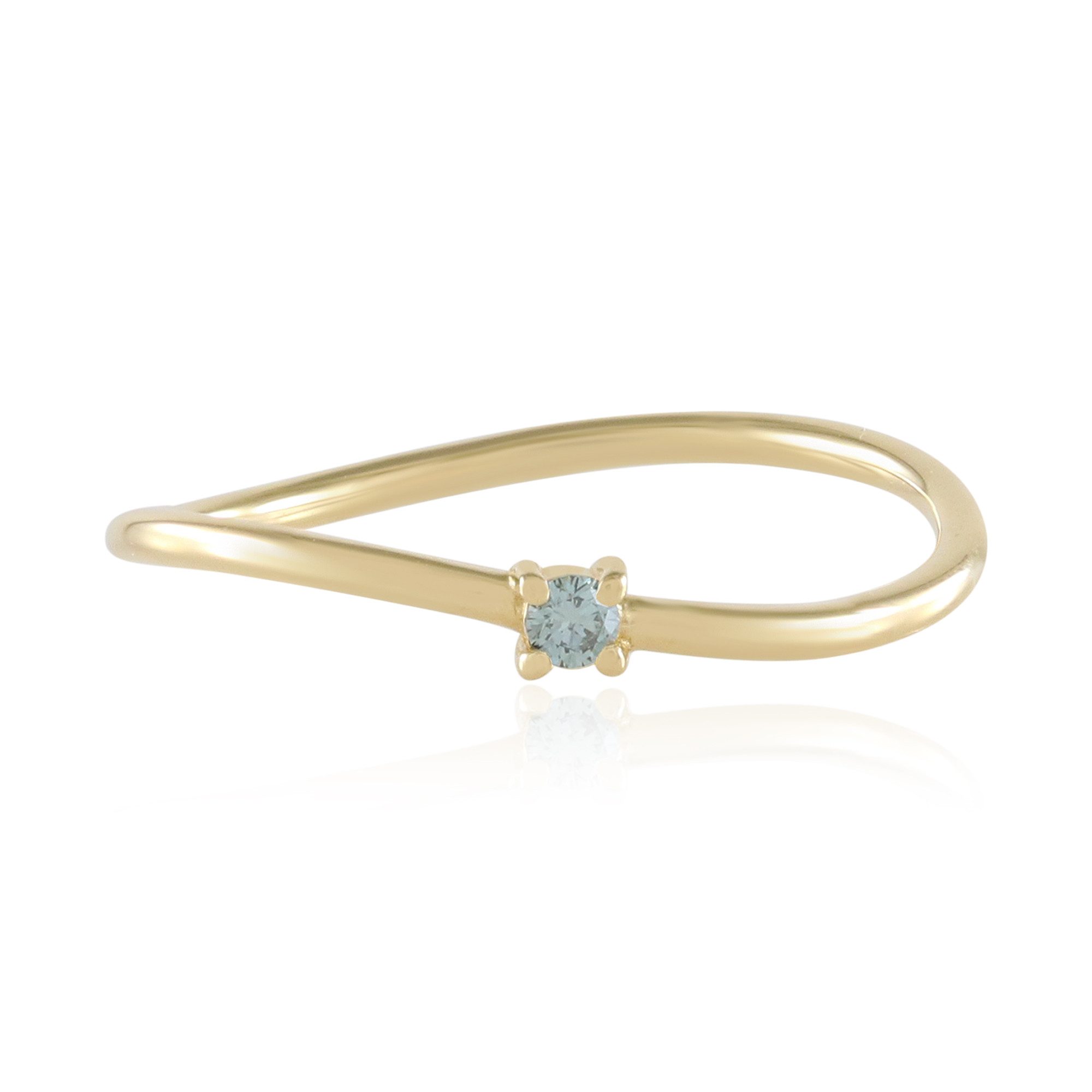 Cavill Diamantring Cavill Damenring 0,03 ct Diamant SI2, 750er Gelbgold, elegant (1-tlg)