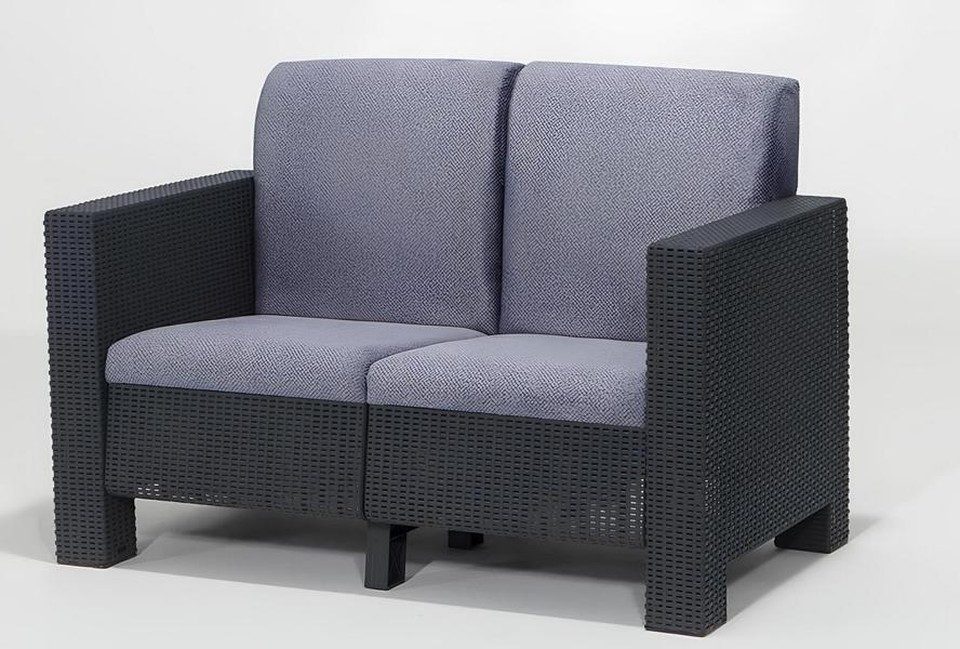 Xlmoebel Gartensofa Moderner Grauer 2-Sitzer Luxus Gartenmöbel für stilvolle Entspann, Made in Europa