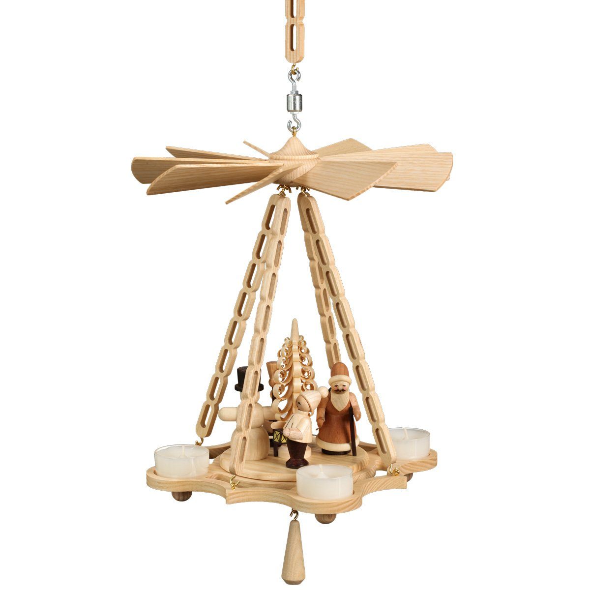 Volkskunstwerkstatt Unger Weihnachtspyramide Deckenpyramide 30cm, Weihnacht