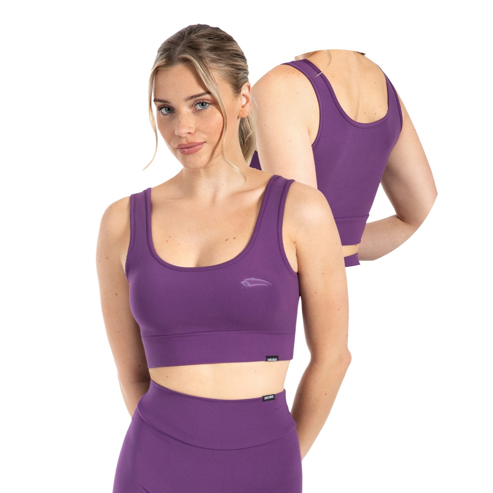 Smilodox Sport-BH Adelynn, Funktionaler Bra mit Breitem Unterbrustband, 3D Rubber Print Schmeichelhafter Passform und Hohem Komfort Sport Top Yoga Training