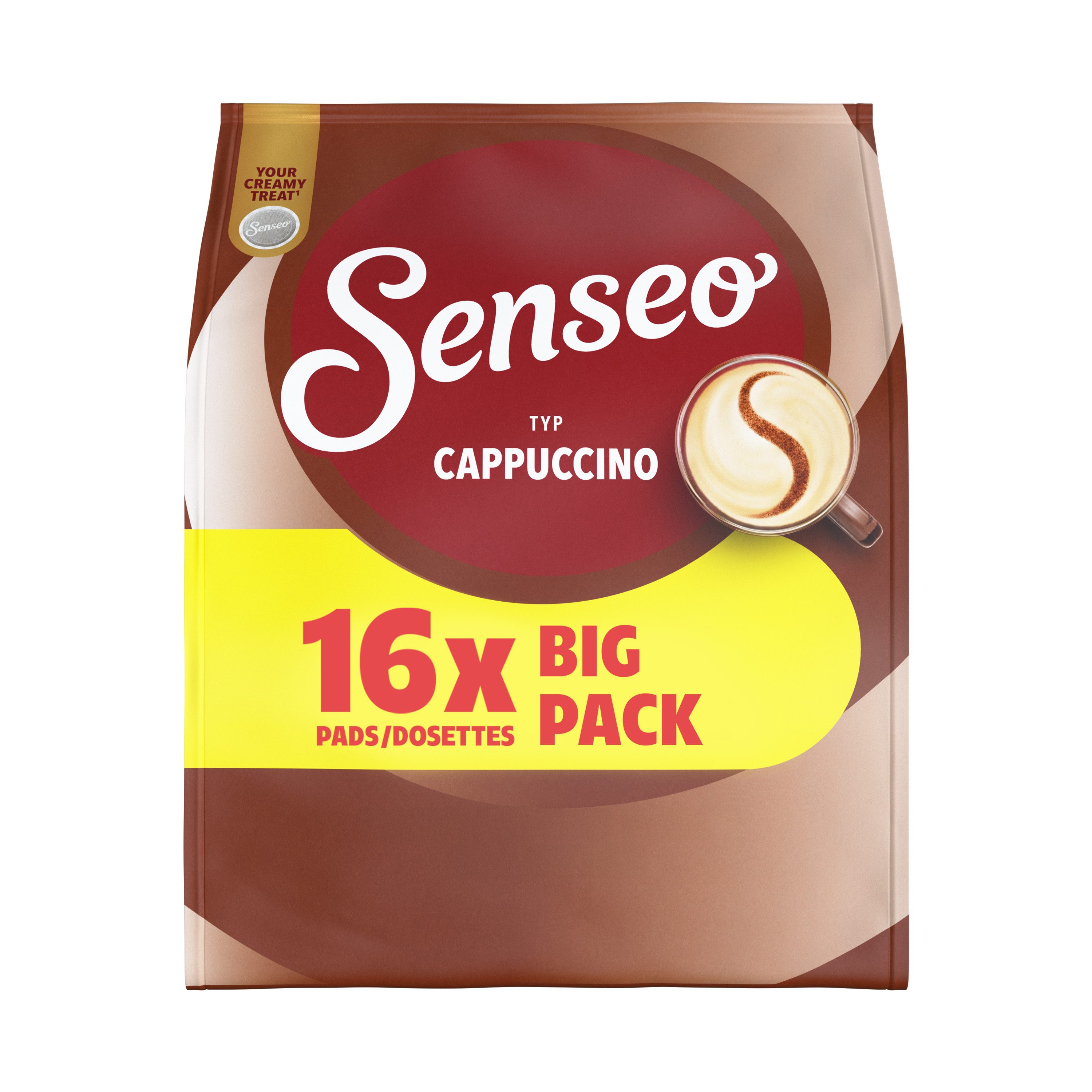 Senseo Kaffee Pads Typ Cappuccino Senseopads 5 x 16 = 80 Getränke Vorteilspack, (Packung, 5er Pack) – Bild 2 von 3
