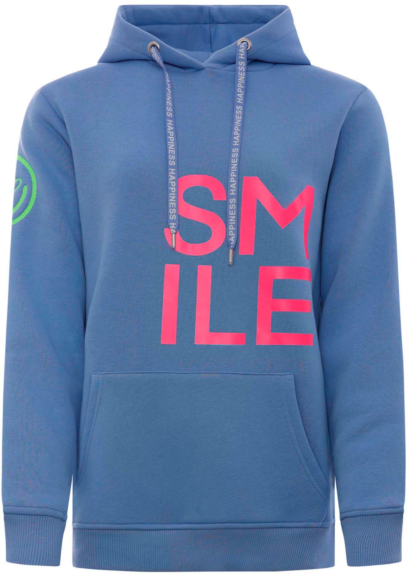 Zwillingsherz Sweatshirt Stickerei, Schriftzug, Kapuze, Langarm, günstig online kaufen