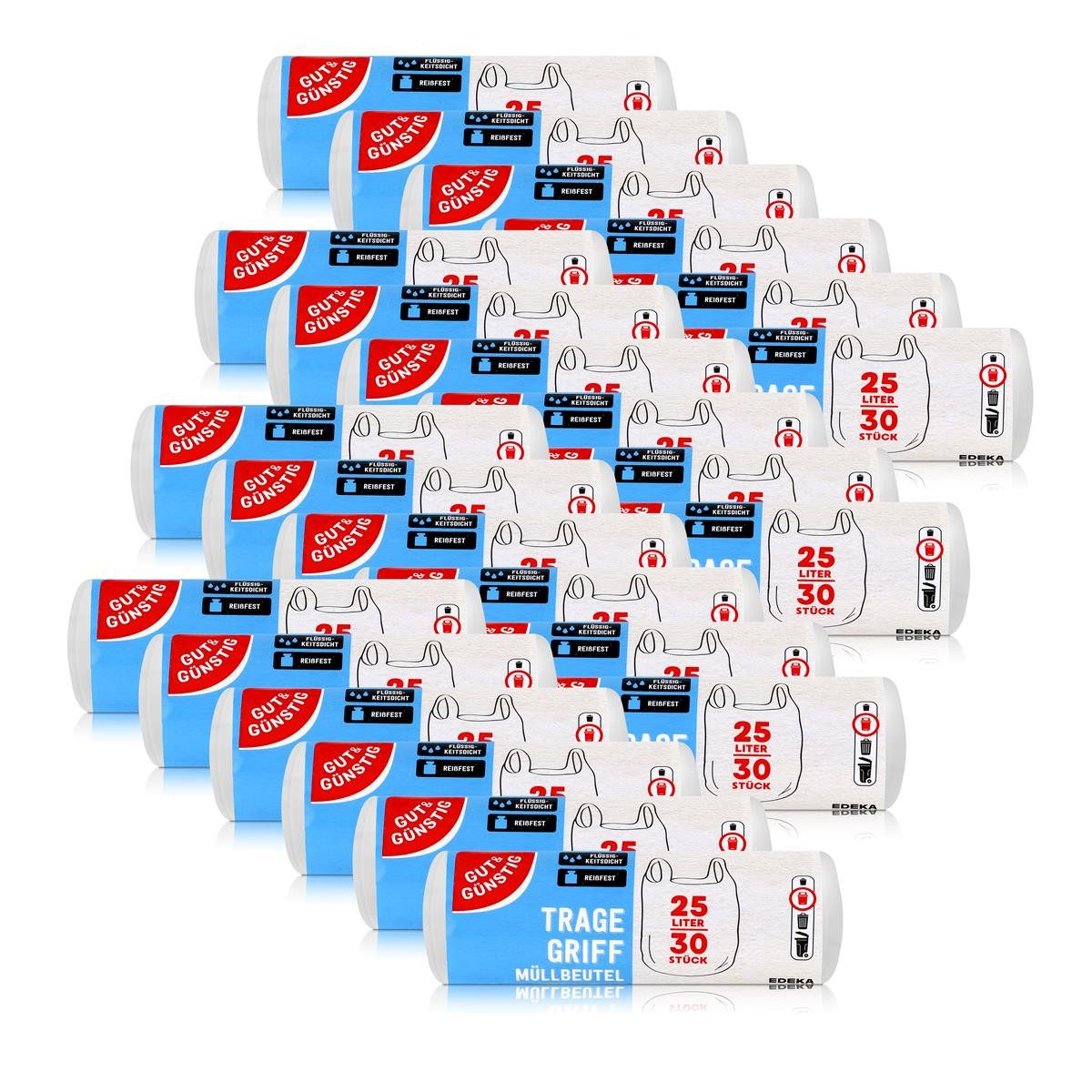 Gut & Günstig Müllbeutel Gut & Günstig Müllbeutel mit Tragegriff 25L/30 Beutel (24er Pack)