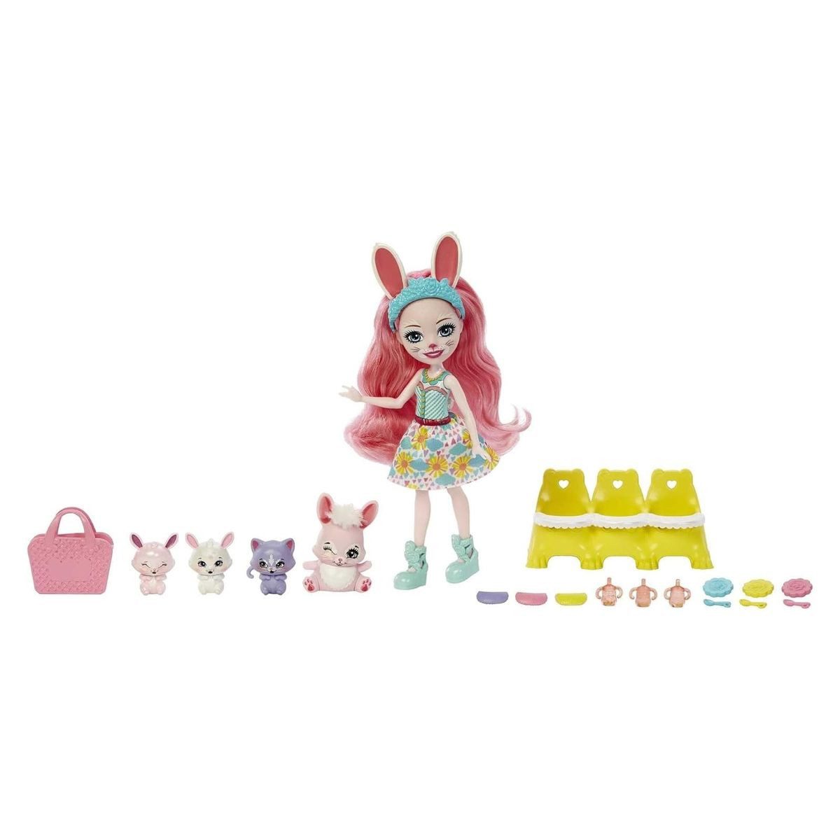 Mattel® Spielwelt MattelHLK85EnchantimalsBBFPuppe+Tierfreund&12ÜberrachungenBree Bu