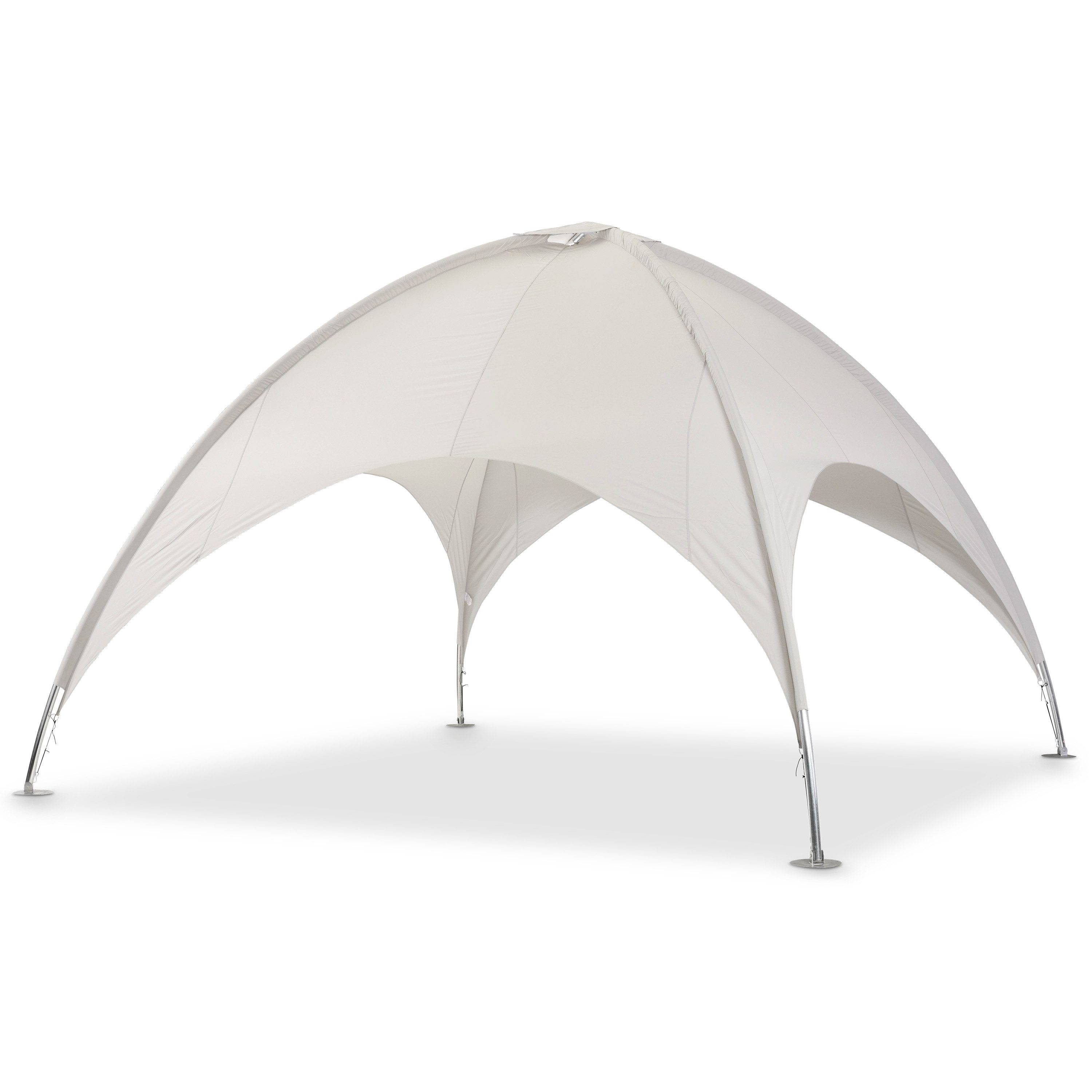 Leco Pavillon Kuppelzelt 5x5 m lichtgrau, 500x500 cm