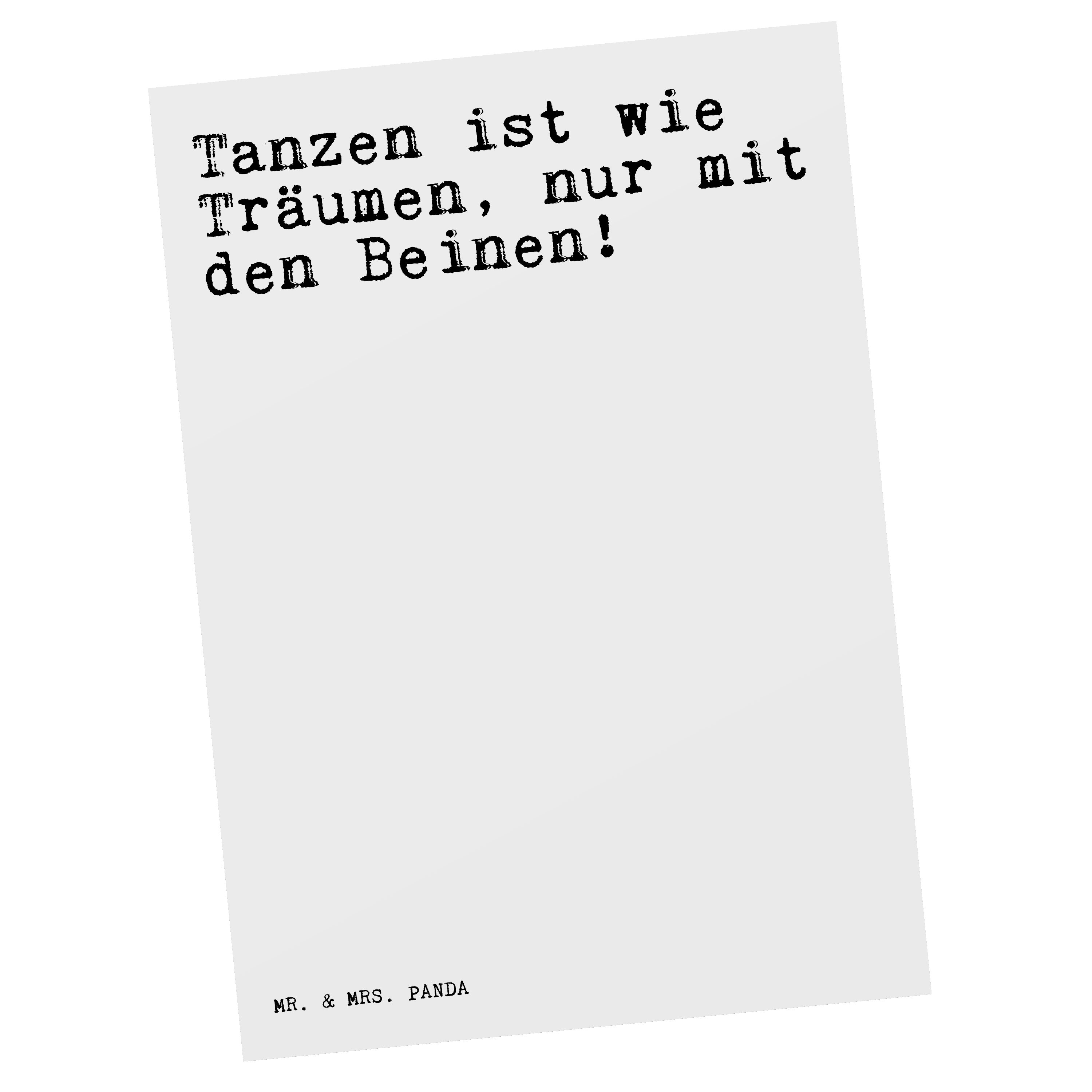 Mr. & Mrs. Panda Postkarte »Tanzen ist wie Träumen,... Weiß