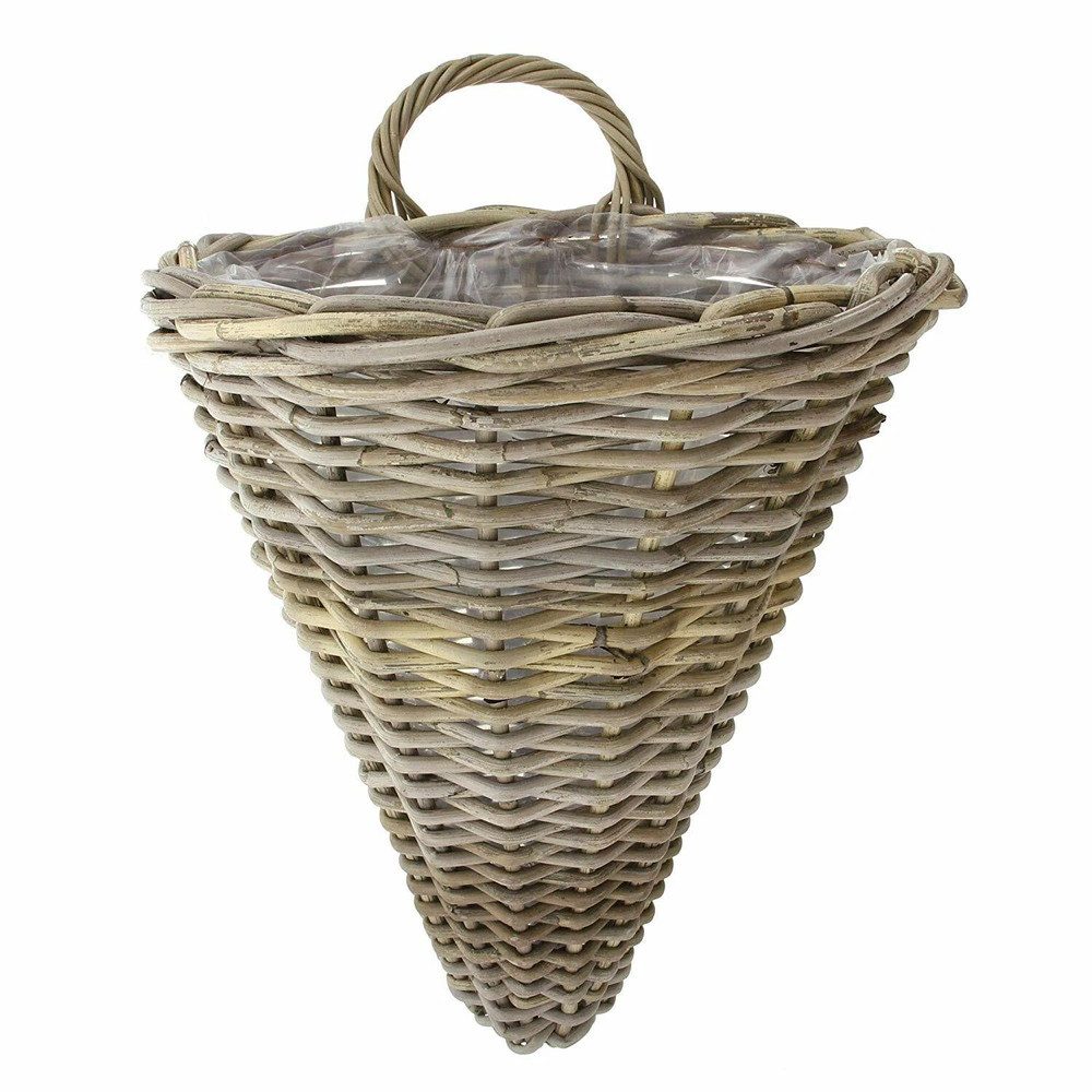 Blumentopf Füllhorn Wandpflanzer Rattan Pfanzgefäß Blumenkasten groß