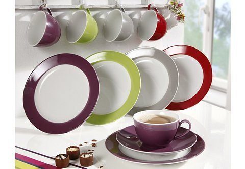 Ritzenhoff & Breker Kaffeeservice Geschirr-Set, Service (12-tlg), 4 Personen,  Porzellan, 12 Teile, für 4 Personen, Je 4 Kaffeetassen, Untertassen,  Dessertteller