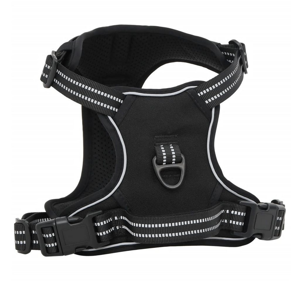 Thumbnail - vidaXL Geschirr, Hundegeschirr mit Leine & Halsband Verstellbar Schwarz M