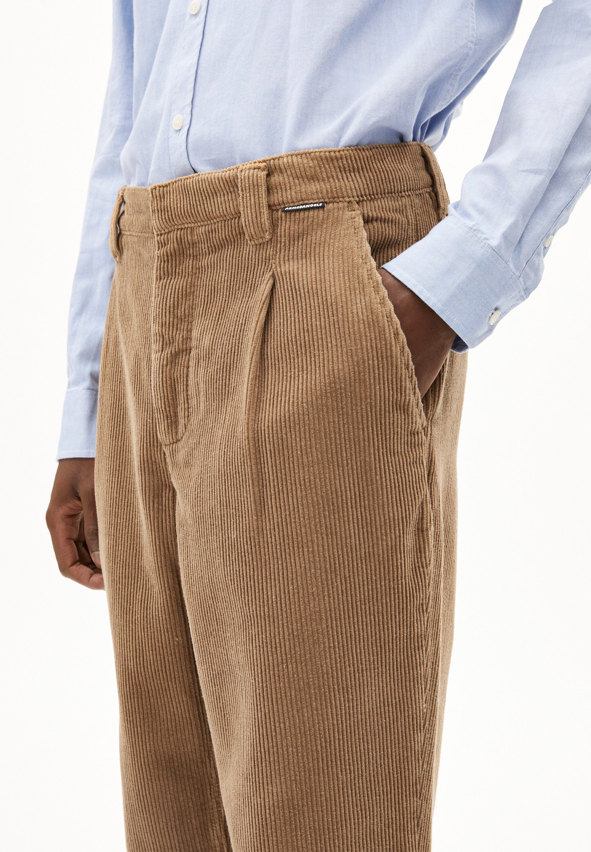 Armedangels Stoffhose ARAANIO Webhose aus Bio-Baumwoll Mix (Mid waist, Straight Fit)