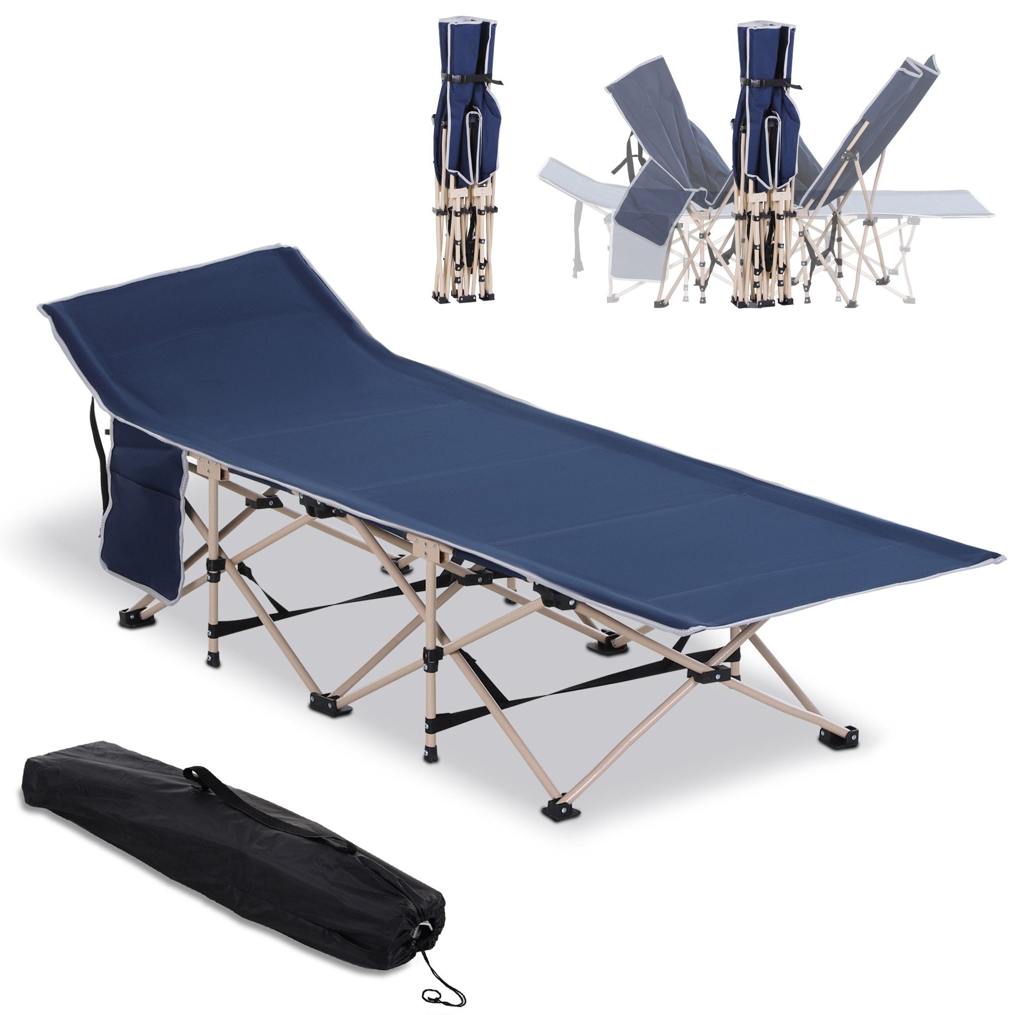 Outsunny Feldbett mit Aufbewahrungstasche (Campingbett, 1-St., günstig online kaufen