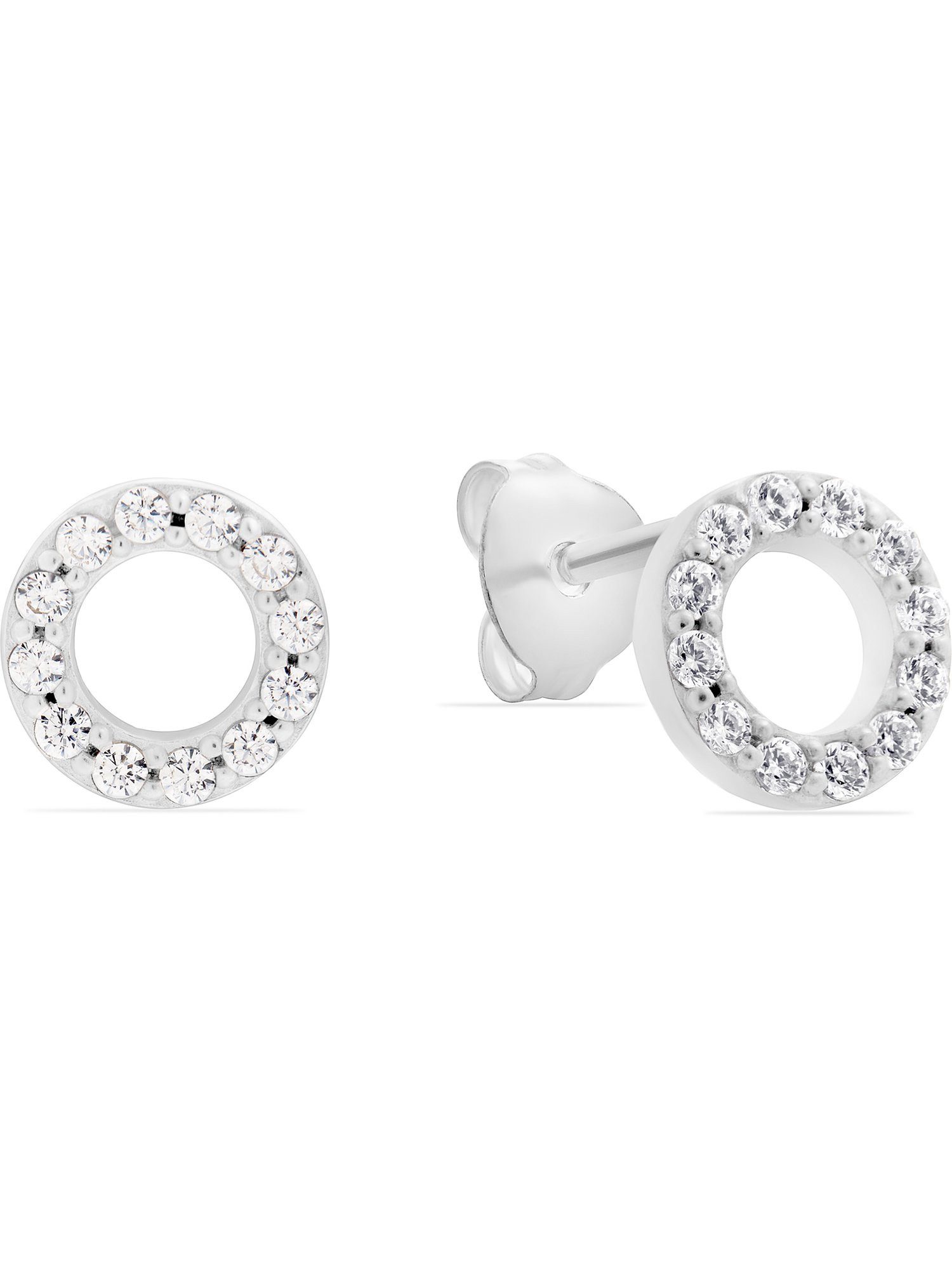 FAVS Paar Ohrstecker FAVS Damen-Ohrhänger 925er Silber 24 Zirkon