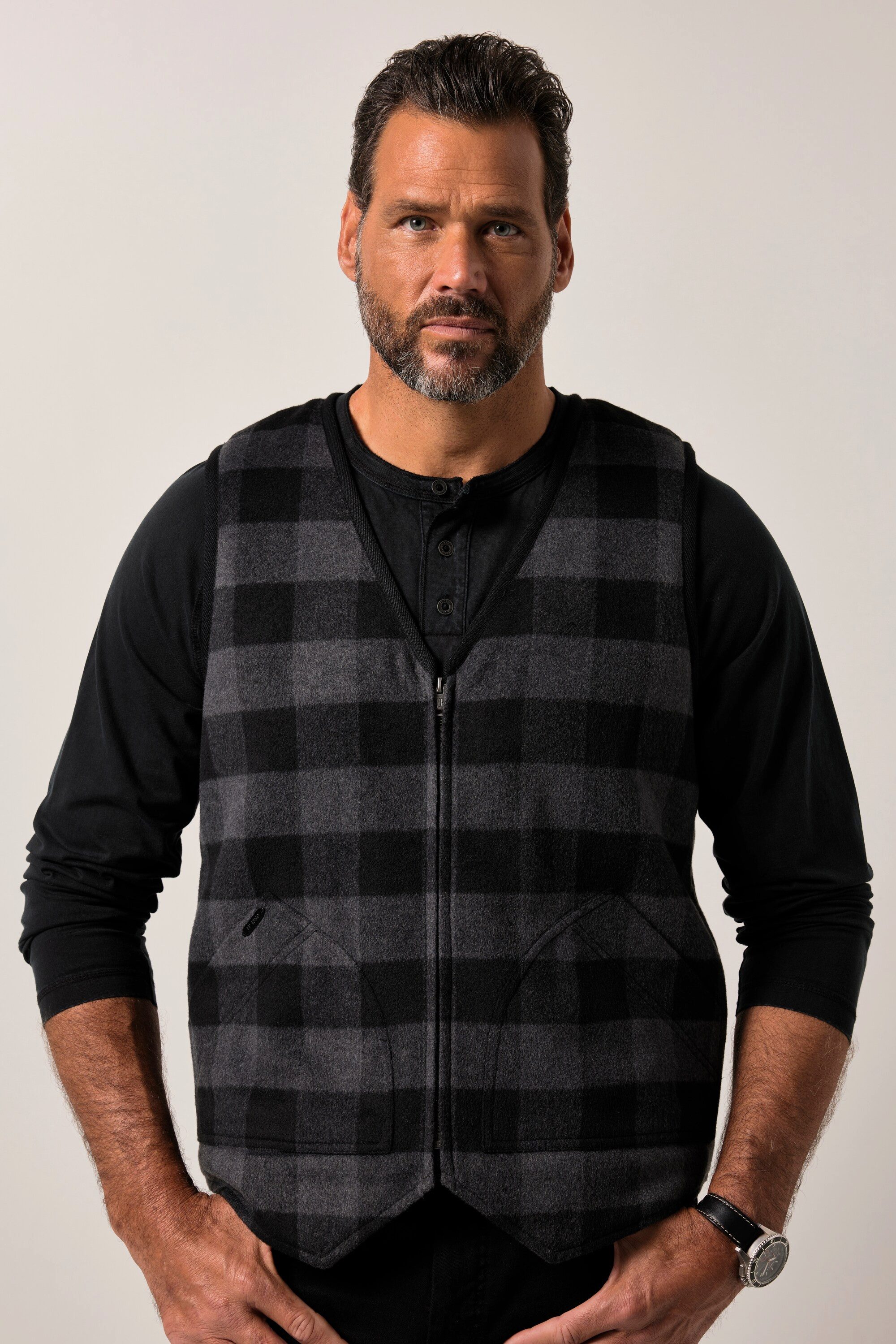 JP1880 Steppweste JP1880 Wollweste hoher Wollanteil Teddyfutter