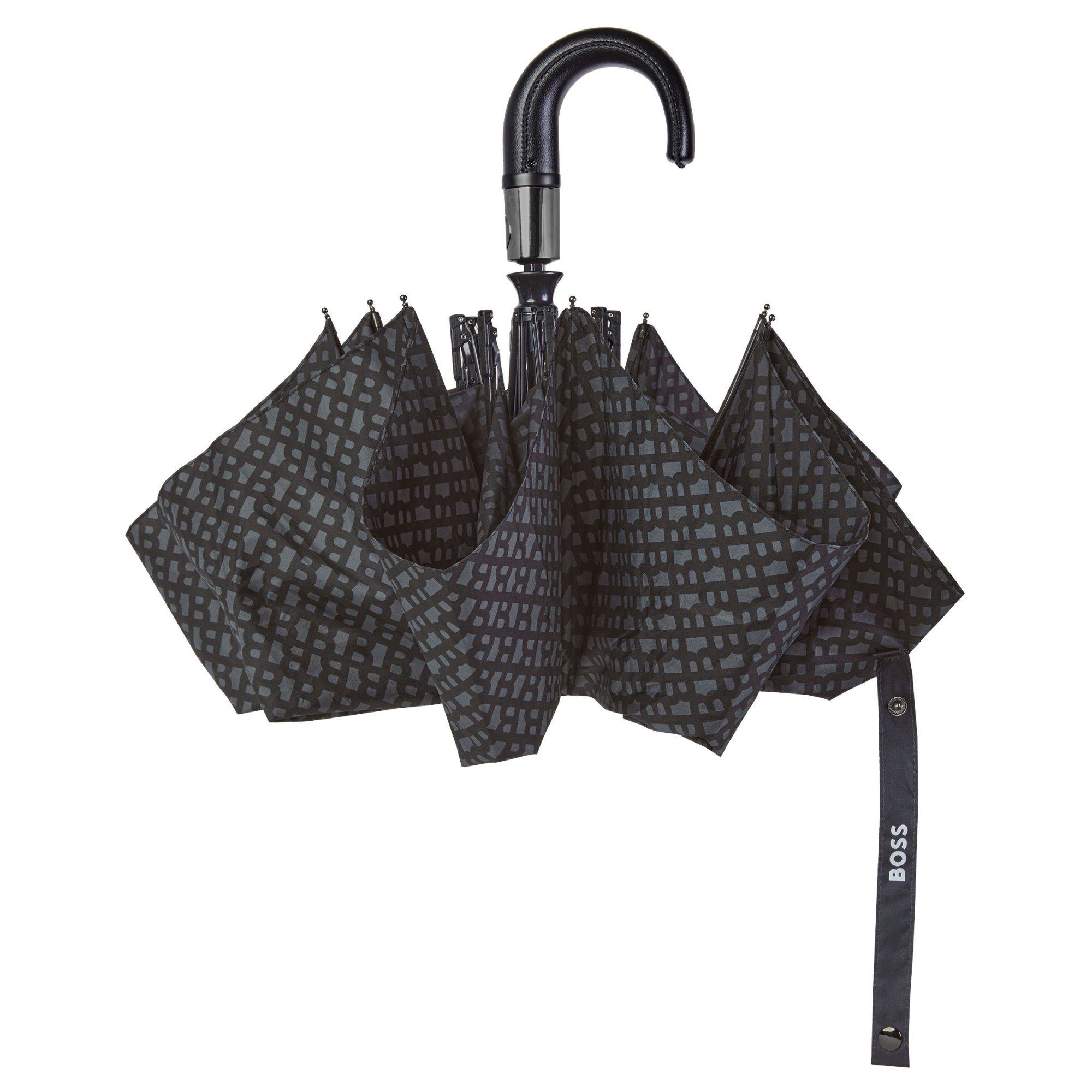 - Regenschirm Taschenregenschirm 103 grey Monogramme BOSS dark cm