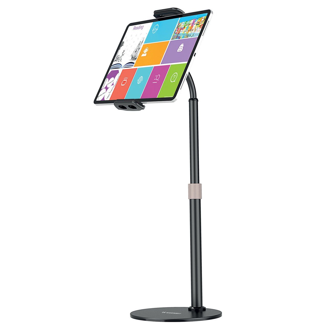 Wozinsky Tablet-Ständer Ständer für Tablet und Telefon auf dem Schreibtisch Schwarz (WTHBK4)