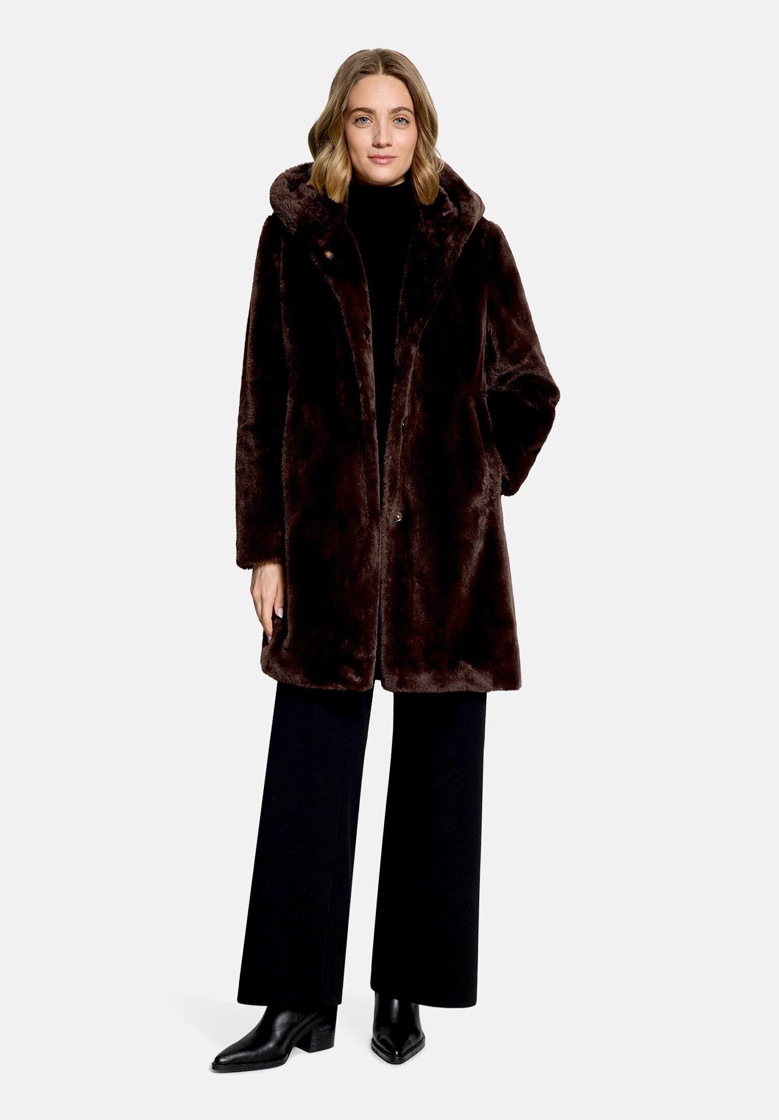 Betty Barclay Plüschjacke Damen mit Kapuze