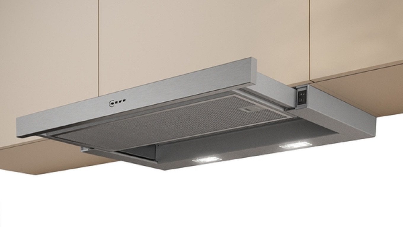 NEFF Flachschirmhaube D46BR12X7 D46BR12X7, LED-Beleuchtung, Wippschalter, 2 Metallfettfilter