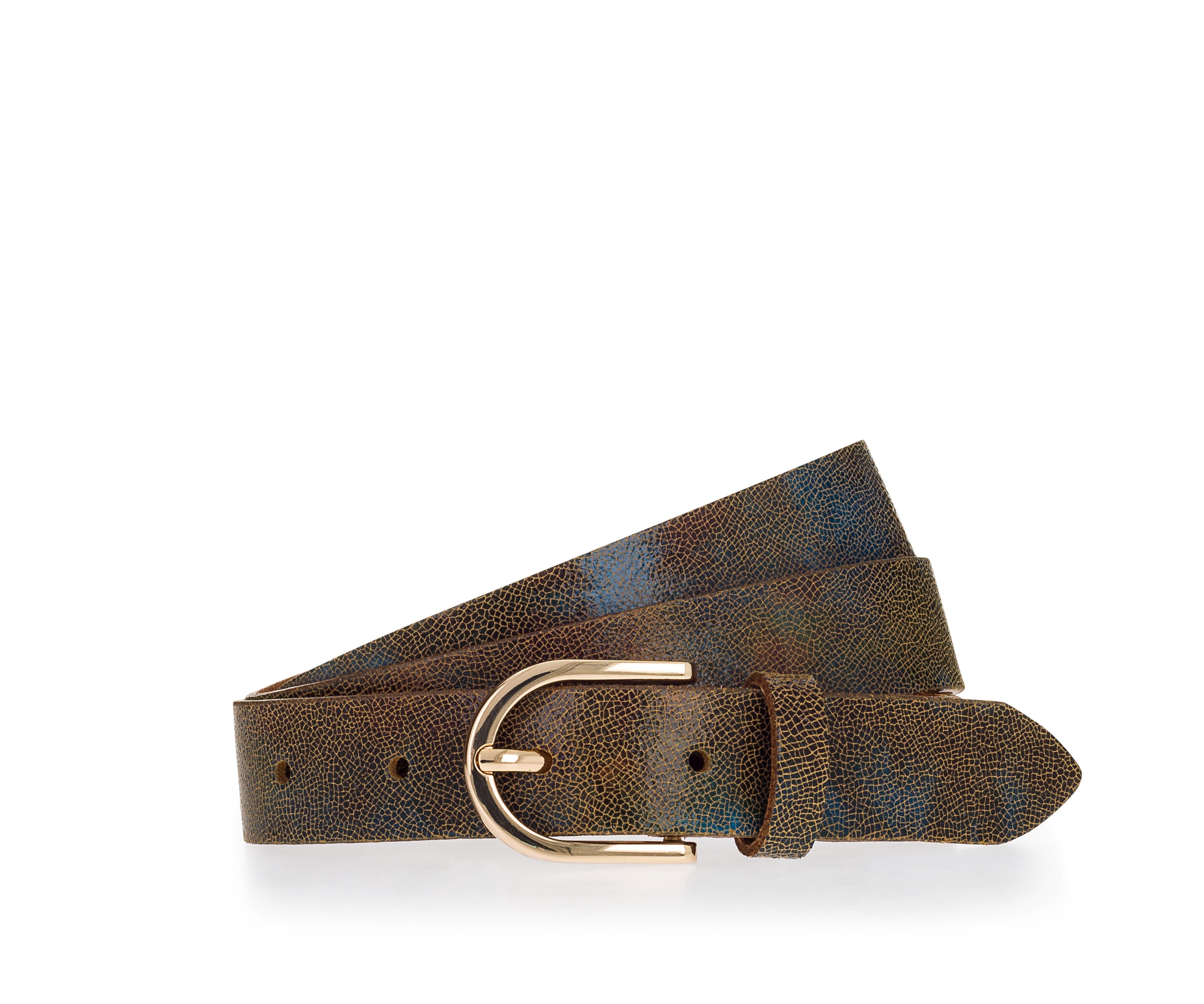 Tamaris Ledergürtel "Claire Gold" Glänzende Schließe, 2,5 cm breit