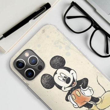 DeinDesign Handyhülle Offizielles Lizenzprodukt Mickey & Minnie Mouse Wasserfarbe, Apple iPhone 12 Pro Silikon Hülle Bumper Case Handy Schutzhülle