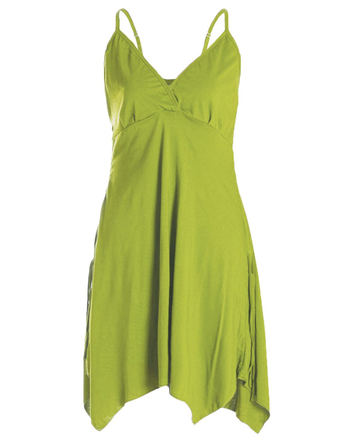 Vishes Sommerkleid Damen Bio-Baumwolle Spaghettiträger-Kleid Hippie, Ethno, Goa Style