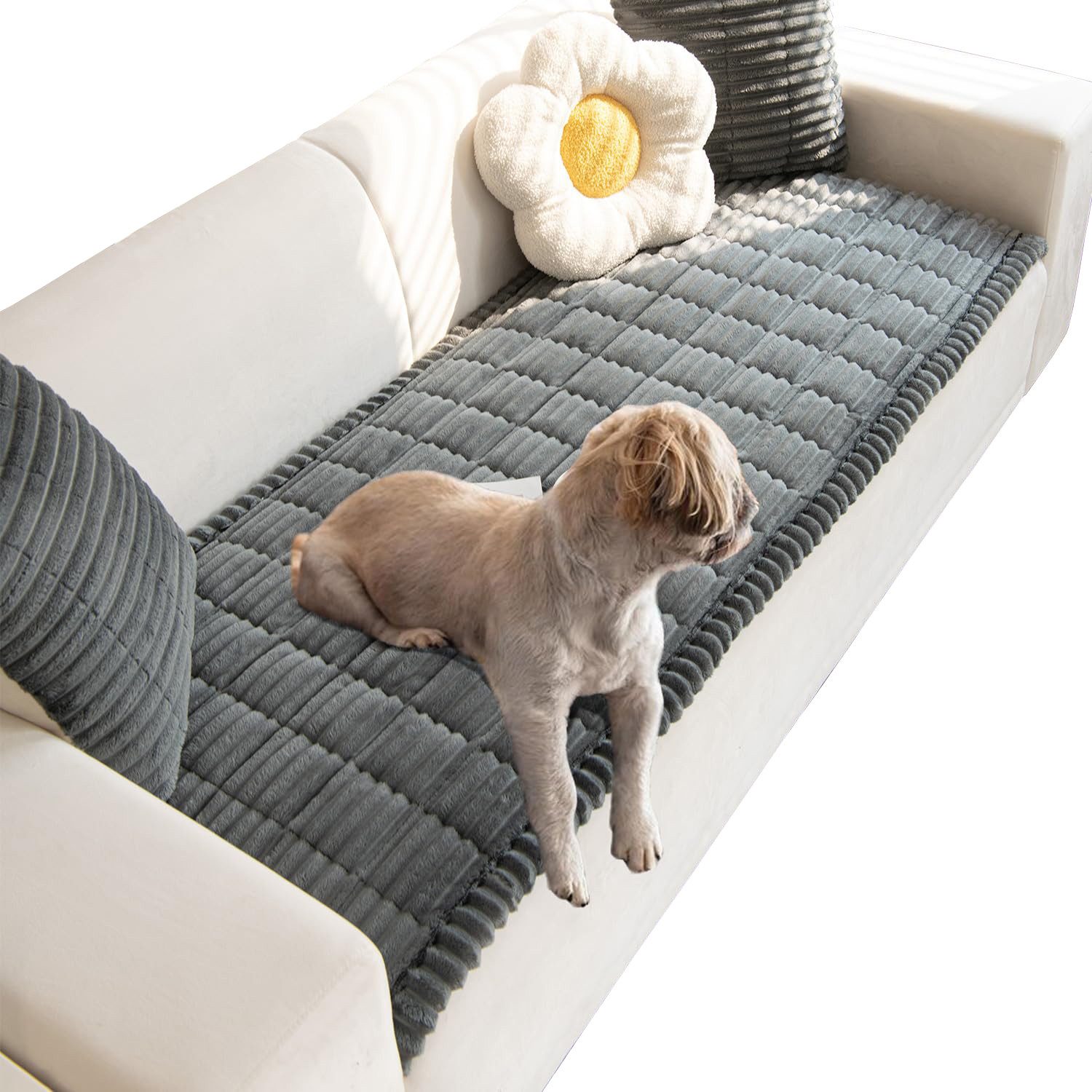 Zyronn Sofaschoner Sofa-Schutzbezug für Haustiere–Waschbare Sofauflage und Kissenhülle, als Couch-Schutz für Hunde