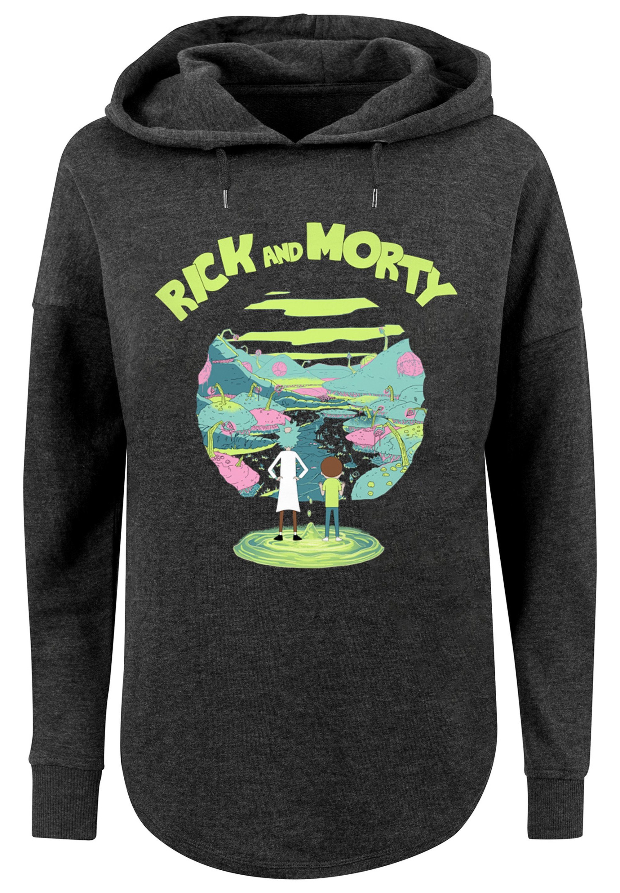 Print Kapuzenpullover und charcoal Morty Rick F4NT4STIC