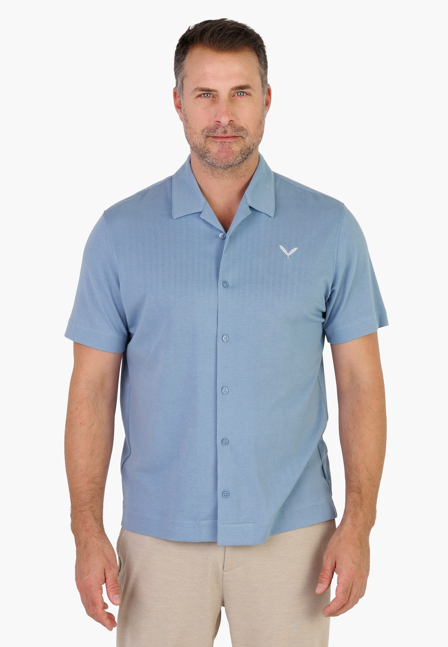 Kleinigkeit Kurzarmhemd Tim Hemdzko – breeze blue