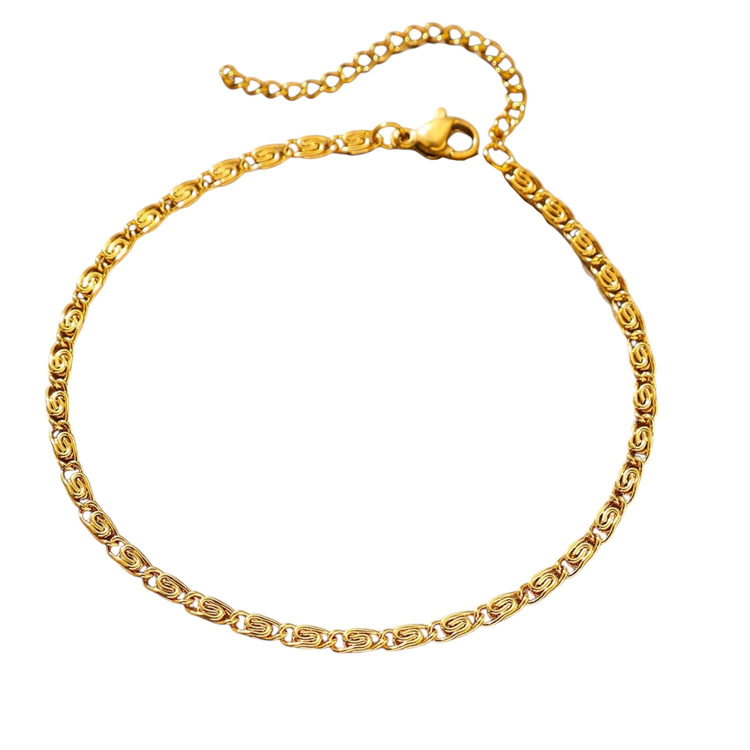 KARMA Armband Damen filigran Gold Edelstahl (Damenarmband verstellbar, antiallergisch)