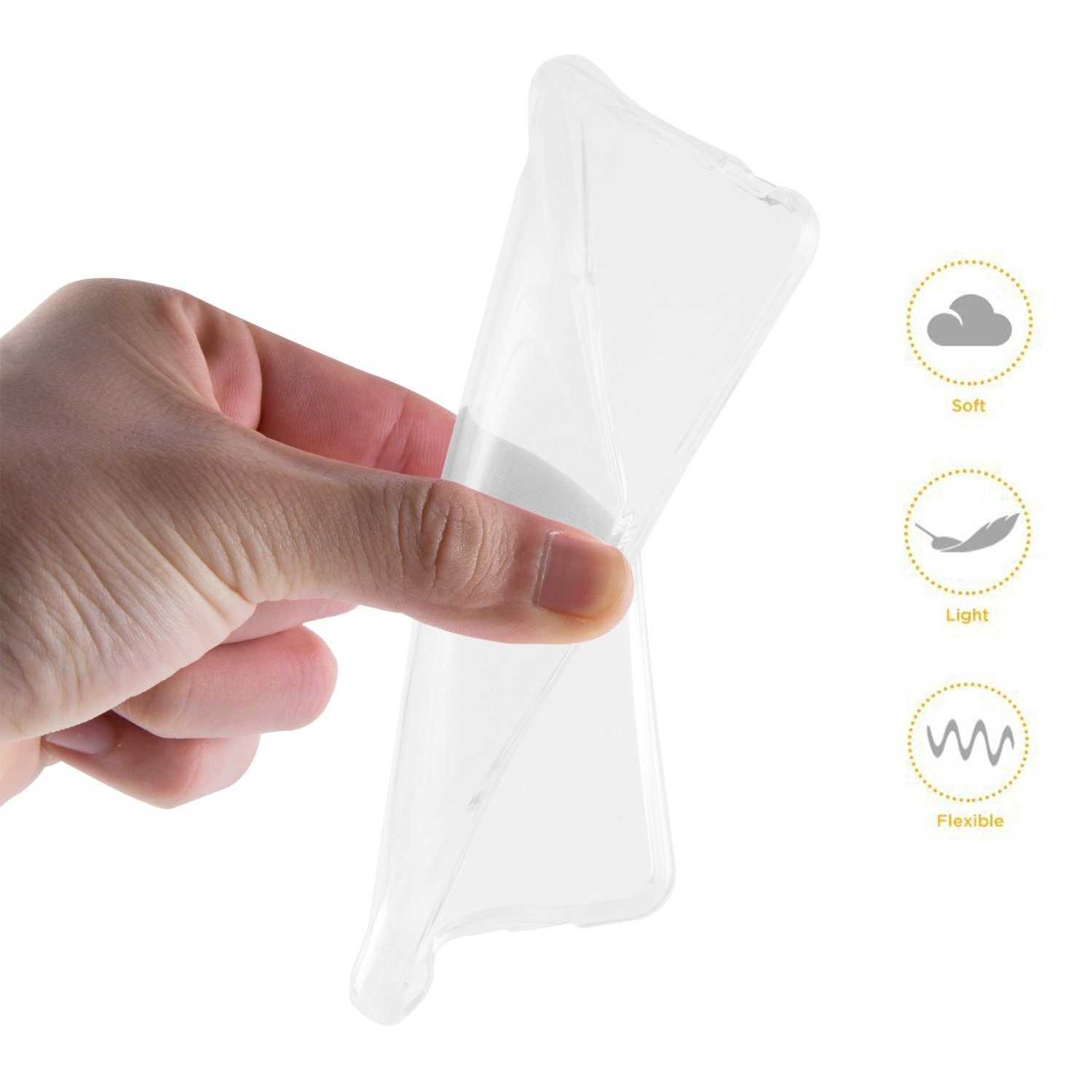 Cadorabo Handyhülle für Sony Xperia 1 III Hülle Sony Xperia 1 III, Hülle TPU Silikon Handy Schutzhülle Slim Transparent Case Cover