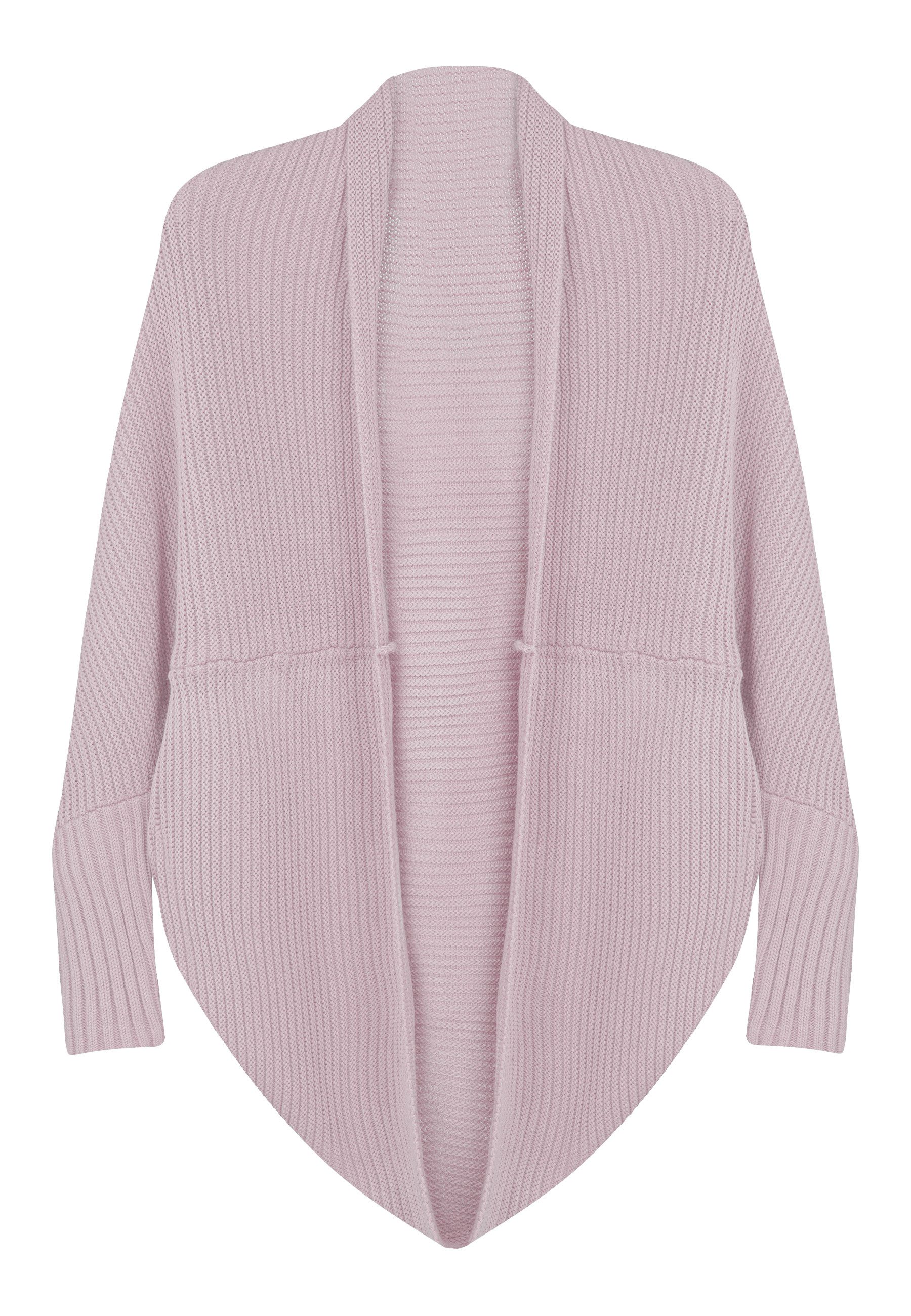 Strickjacke Langärmelige Strickjacke aus Wollmischung mit Fledermausärmeln