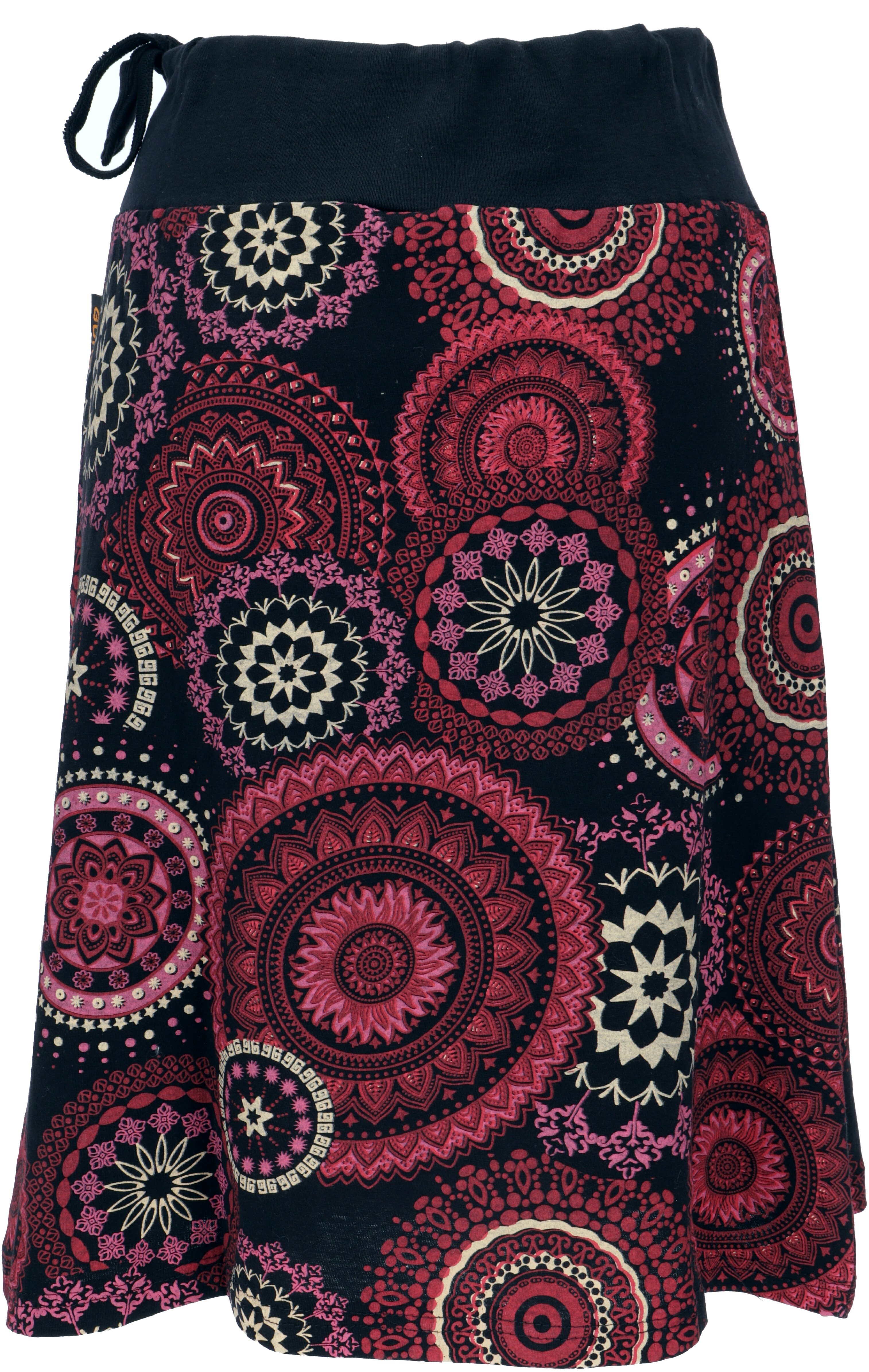 Guru-Shop Minirock Bestickter knielanger Rock, Boho chic, Retro.. alternative Bekleidung – Bild 4 von 5