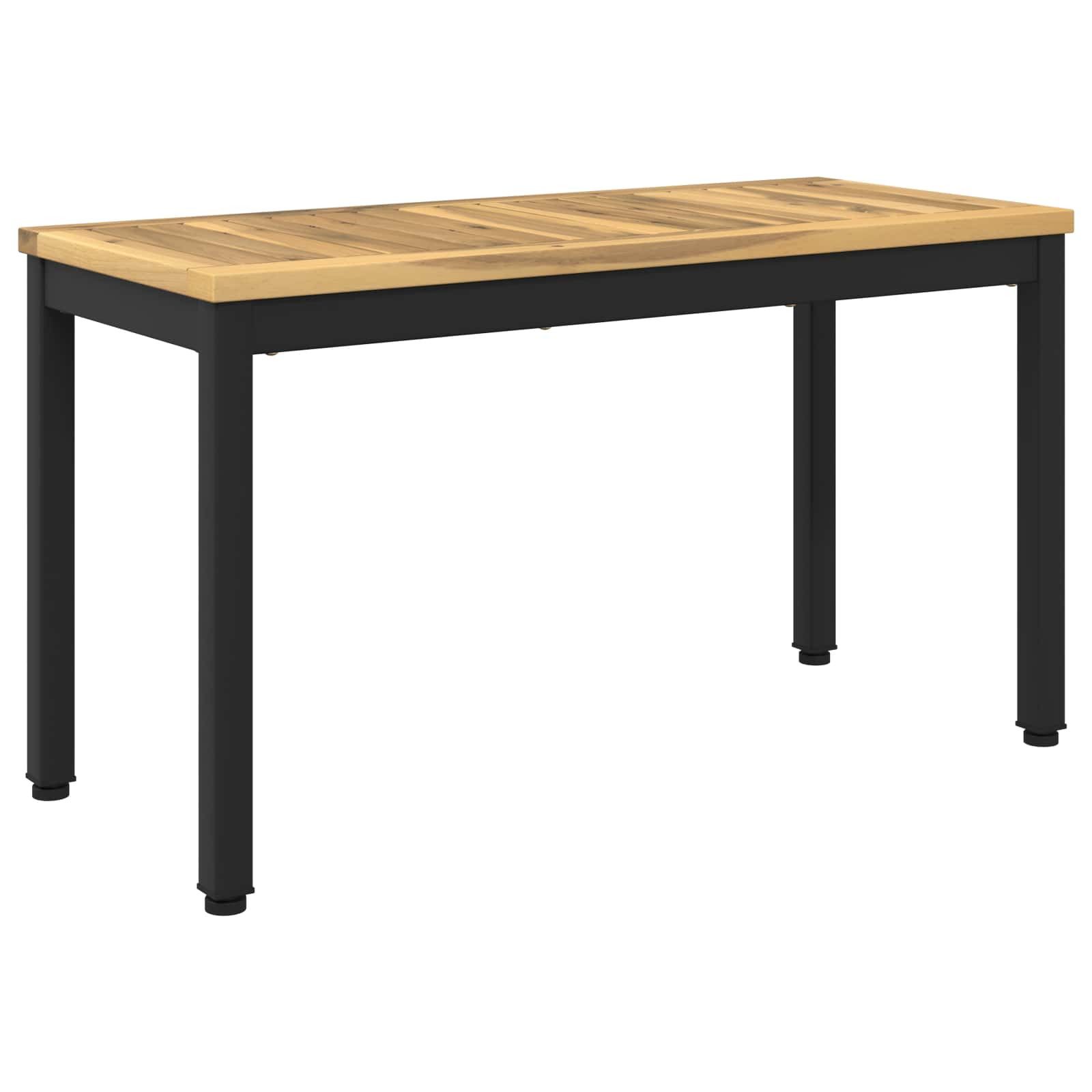 vidaXL Gartenbank Gartenbank 80,5 x 35 x 45 cm Massivholz Weiß und Schwarz (1-St)
