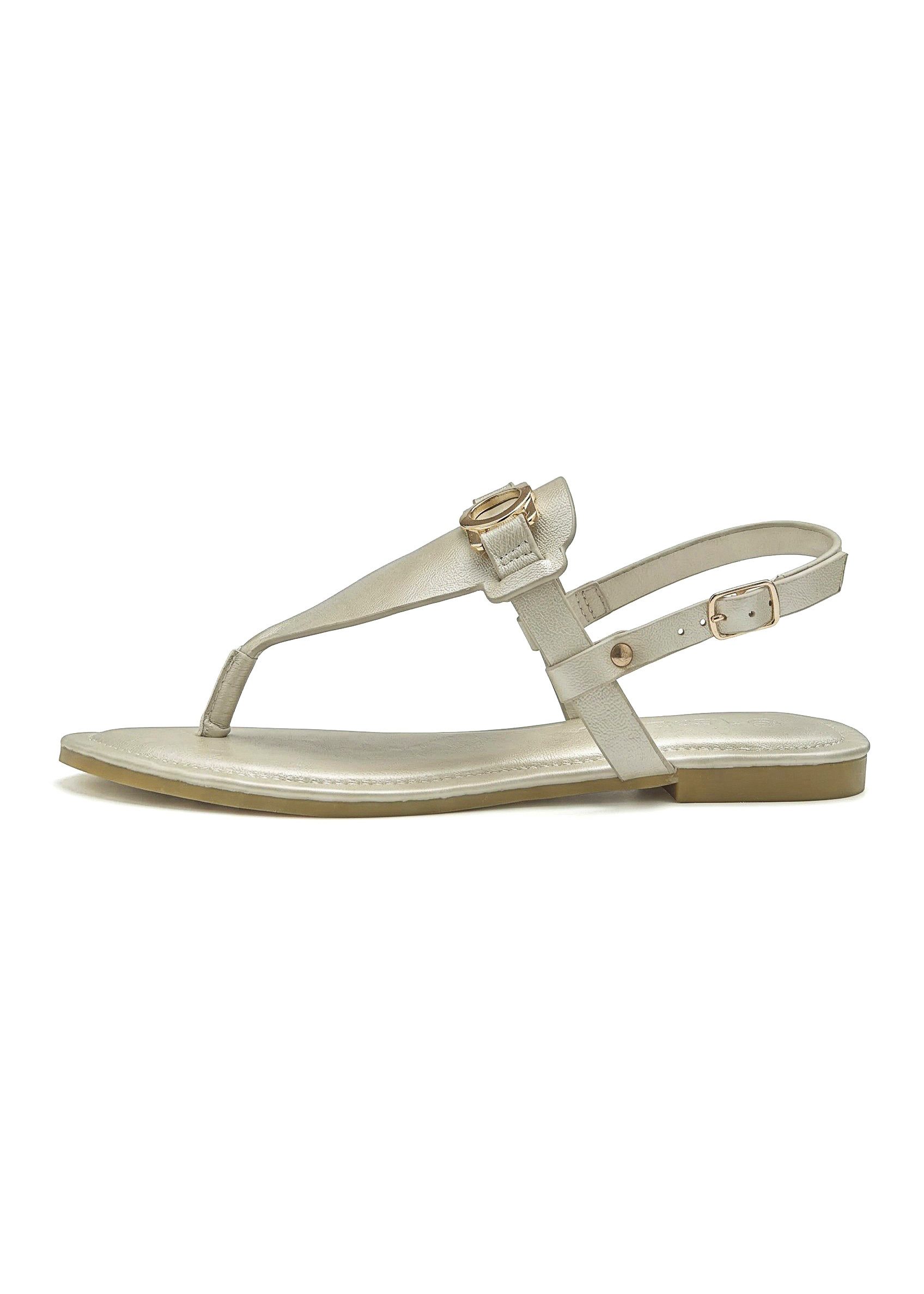 Vivance Sandale, Sommerschuh, Pantolette, Zehentrenner NEU mit Schmuckelement & weicher Innensohle VEGAN