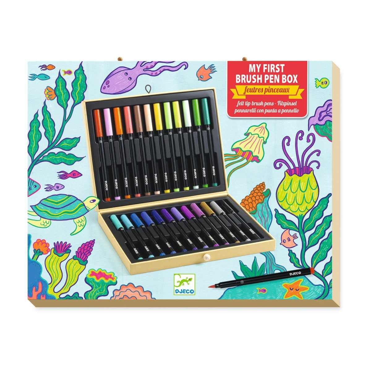 DJECO Kreativset Farben: Filzstifte Box Malset für Kinder