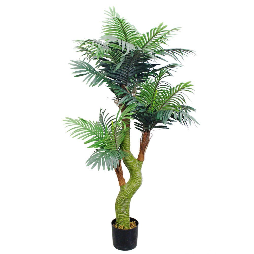 Kunstpflanze Palme Cycuspalme Kunstpflanze Künstliche Pflanze mit Topf 165cm Decovego, Decovego