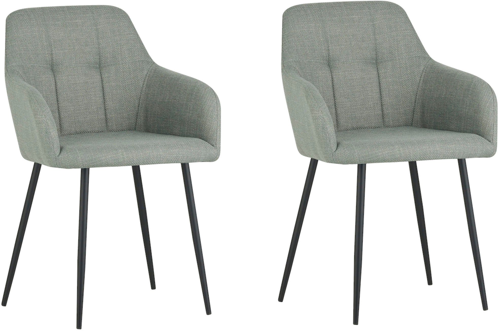 HELA Esszimmerstuhl HANNA (Set, 2 St), Schalenstuhl, Armlehnen Stuhl, Bezug günstig online kaufen