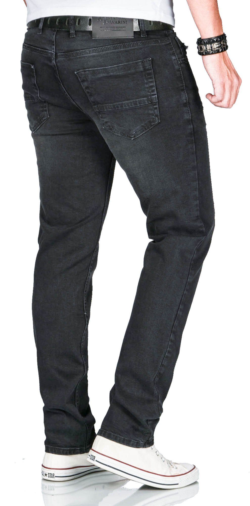 mit und look mit used Used 2% Slim-fit-Jeans - AS-165 Alessandro Salvarini Elasthan Effekt Schwarz ASCatania