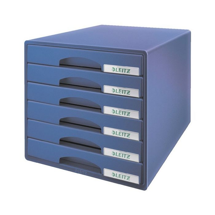 LEITZ Schubladenbox PLUS mit 6 Schubladen geschlossen stapelbar YR9580