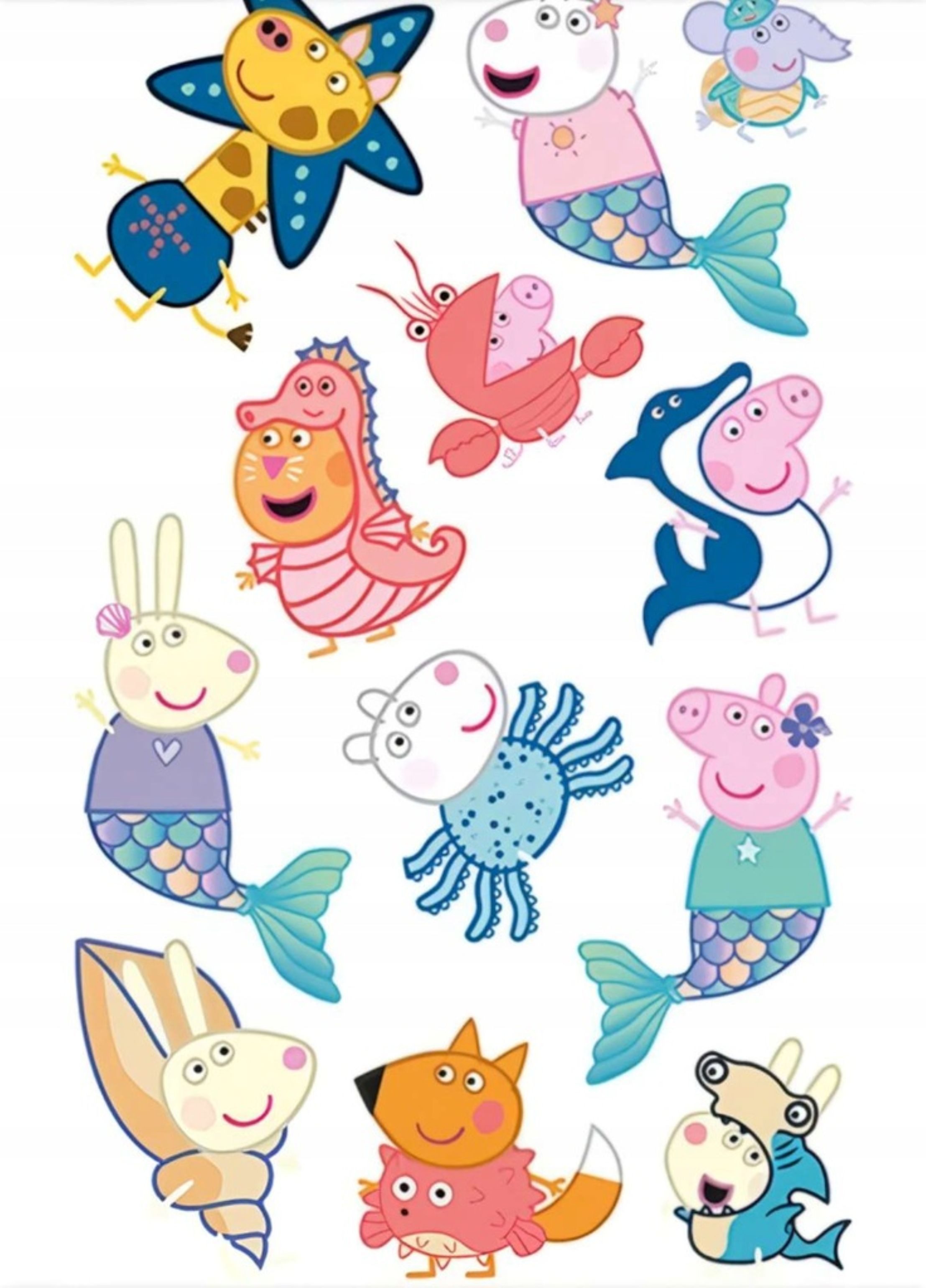 Peppa Pig Kindertattoo Peppa Pig Tattoos für Kinder – Abwaschbar, 12 Stück, Geburtstag, 1-tlg.