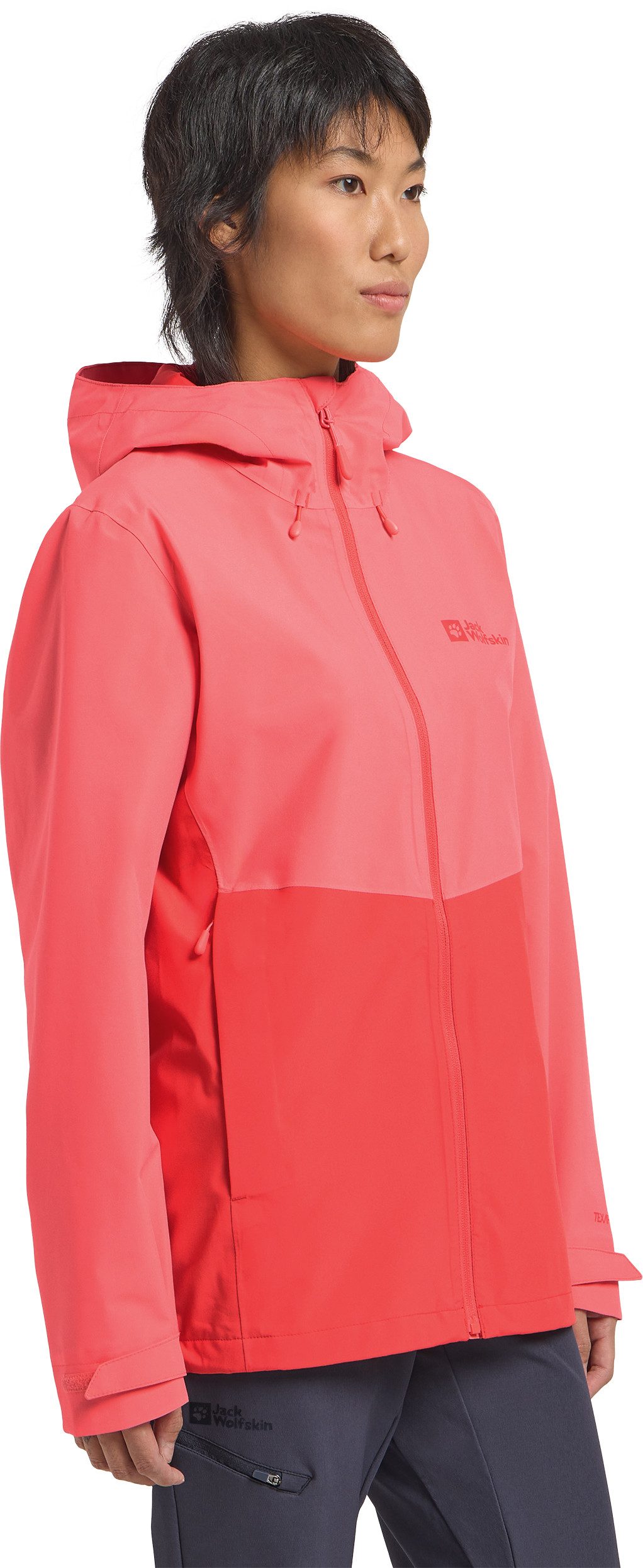 Jack Wolfskin Funktionsjacke WEILTAL 2L JKT W Kapuze: fest mit der Jacke verbunden