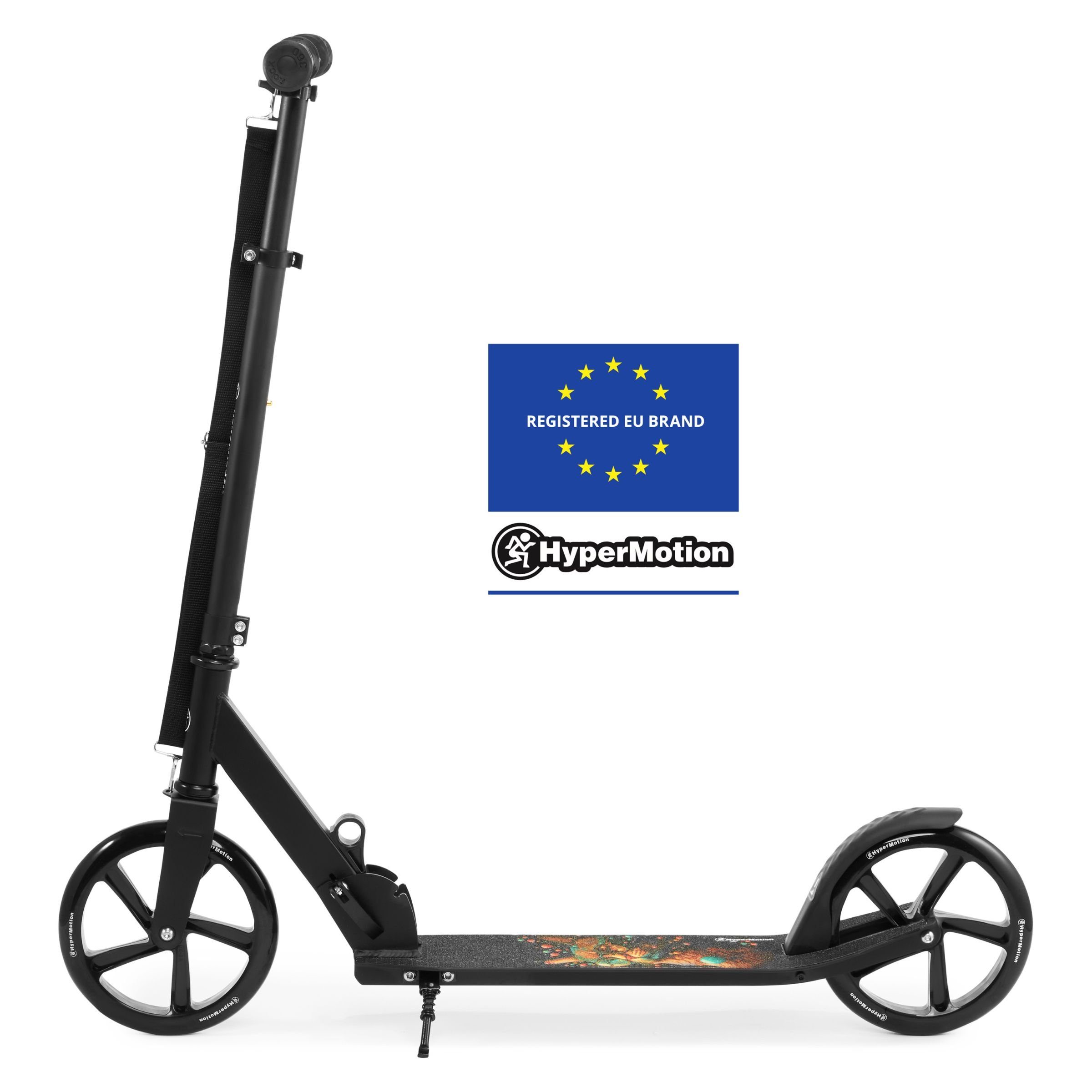 HyperMotion Cityroller VIBE Black Zweirädriger Stadtroller in Schwarz – bis 100 kg, 0 km/h