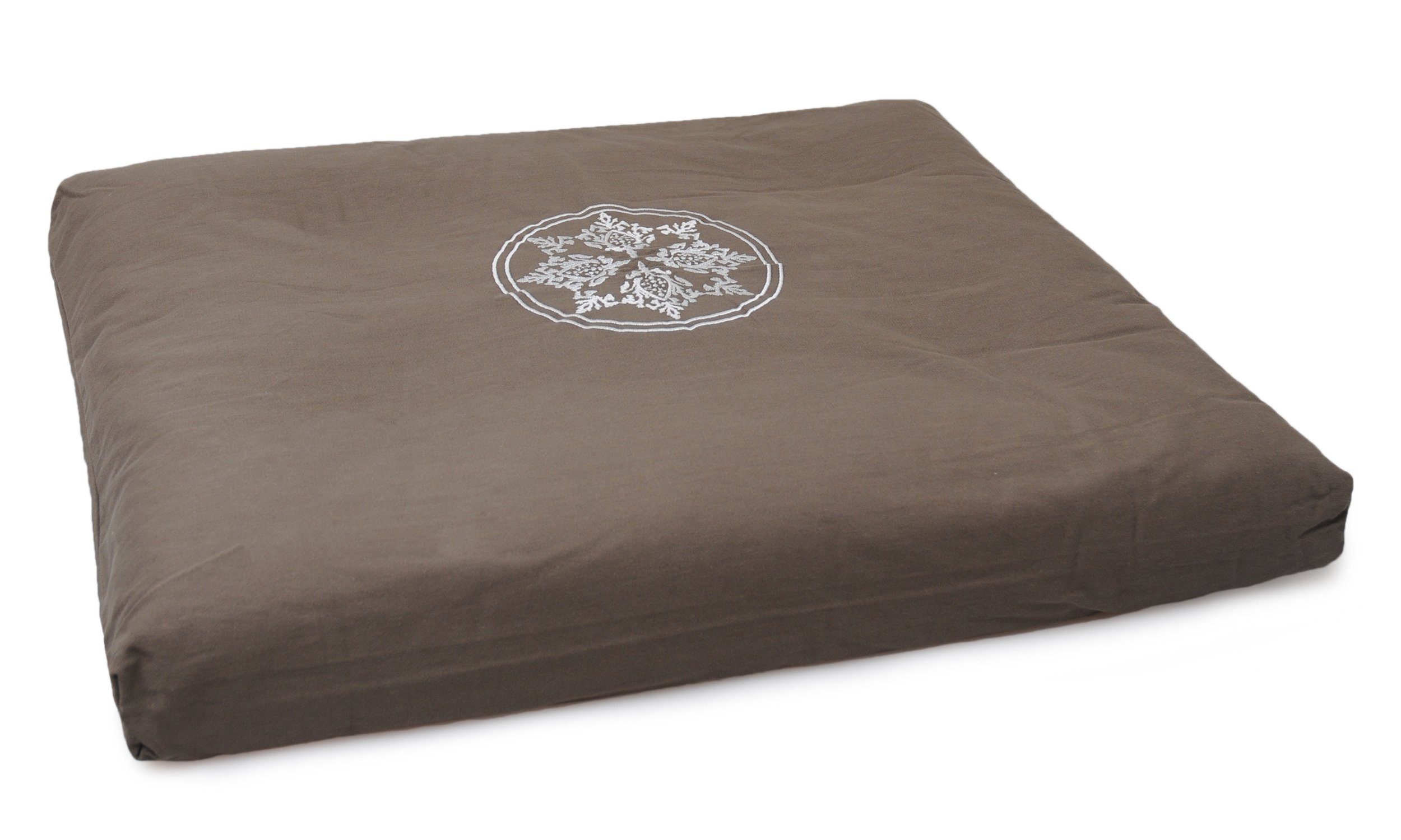 Yogishop Meditationskissen Futon Vintage Taupe, Dein kleines Universum, dein behüteter Space für die Meditation.