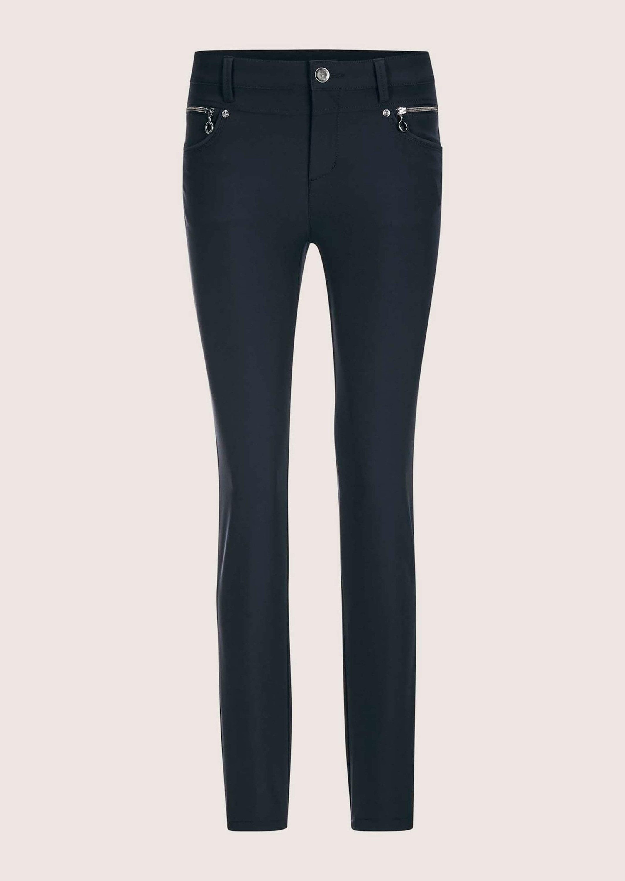 Stoffhose Kurzgröße: Slim Fit Stretchhose mit Taschen