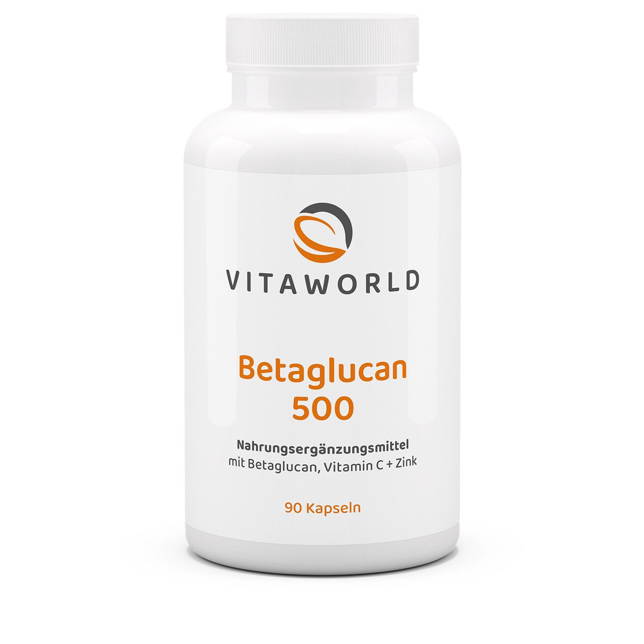 vitaworld Betaglucan 500 mg - aus Reinzuchthefe - mit Vitamin C und Zink Kapseln, 90 St., 70.5 g