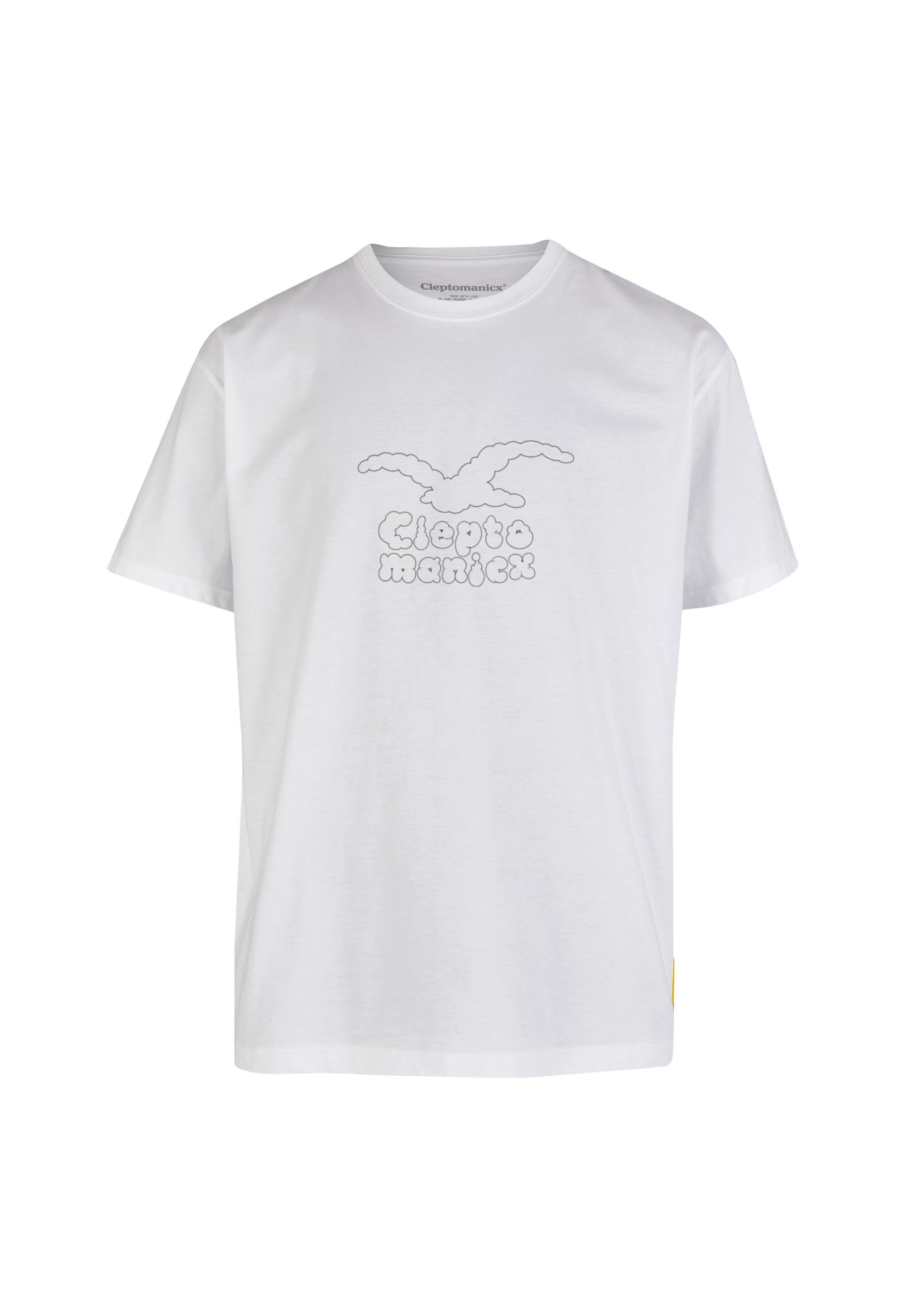 Cleptomanicx T-Shirt Clouds mit lockerem Schnitt weiß