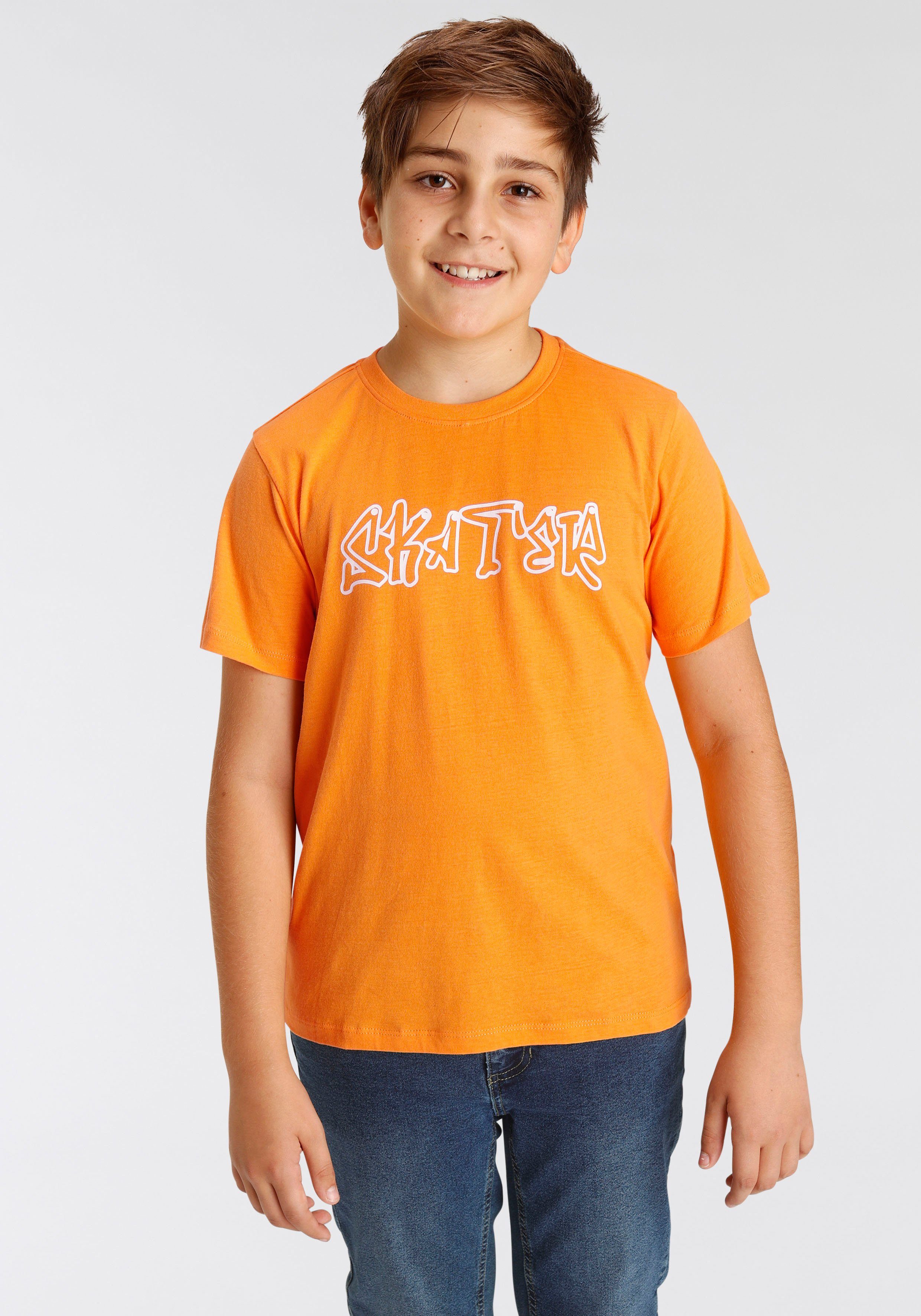 2-tlg) KIDSWORLD T-Shirt (Packung, Drucken unterschiedlichen mit SKATER