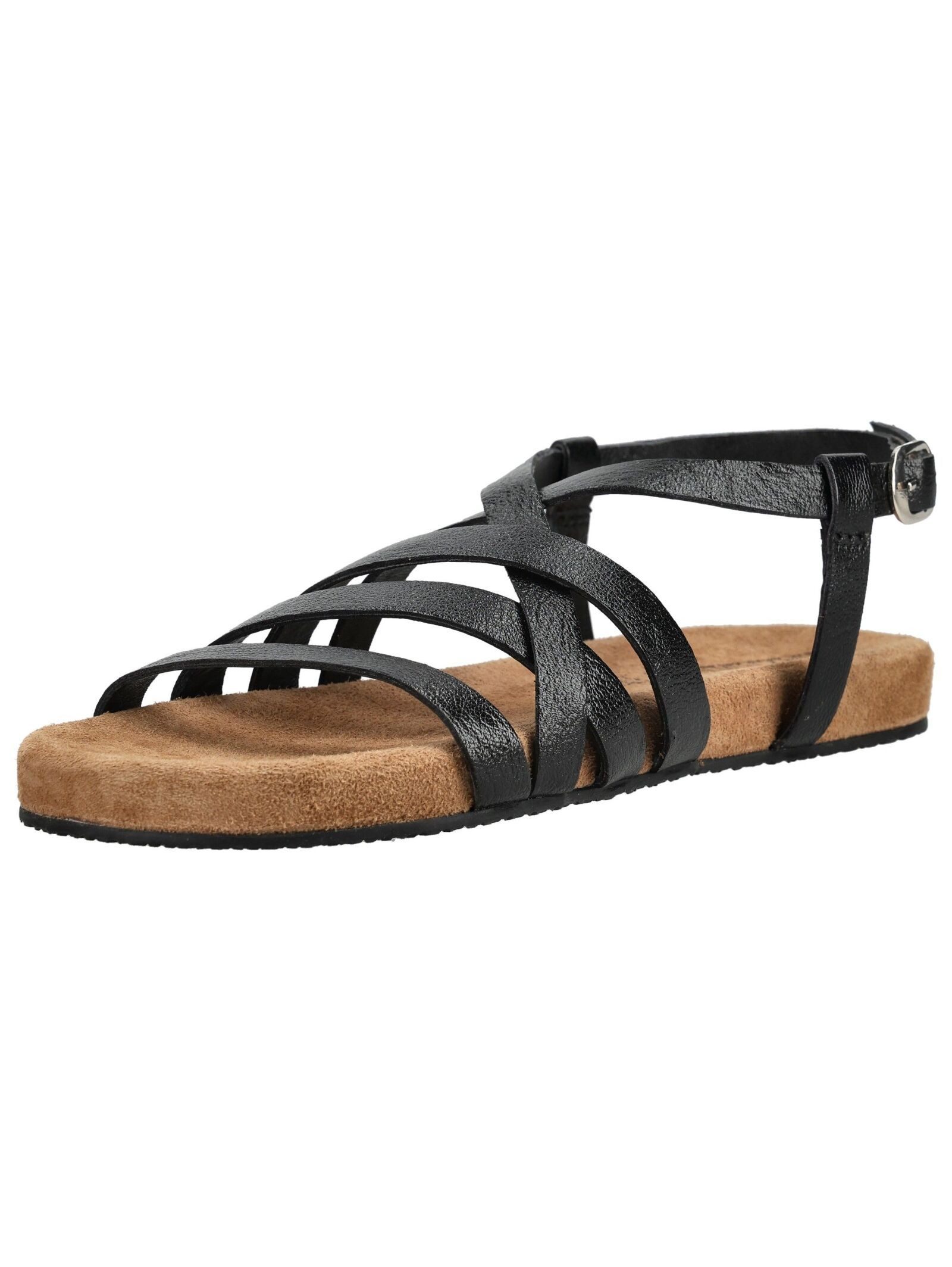 Lazamani Lazamani Sandalen Leder/Textil Riemchensandale