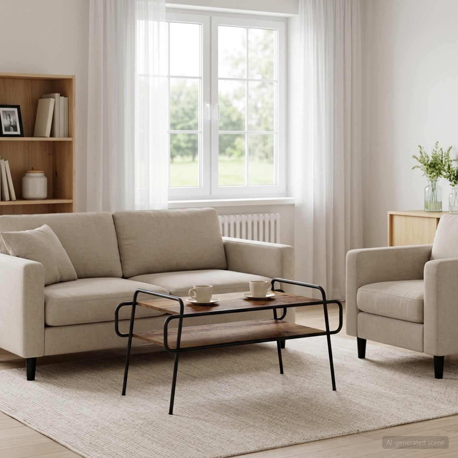 vidaXL Couchtisch Couchtisch Altholz 100 x 50 x 51 cm Holzwerkstoff (1-St)