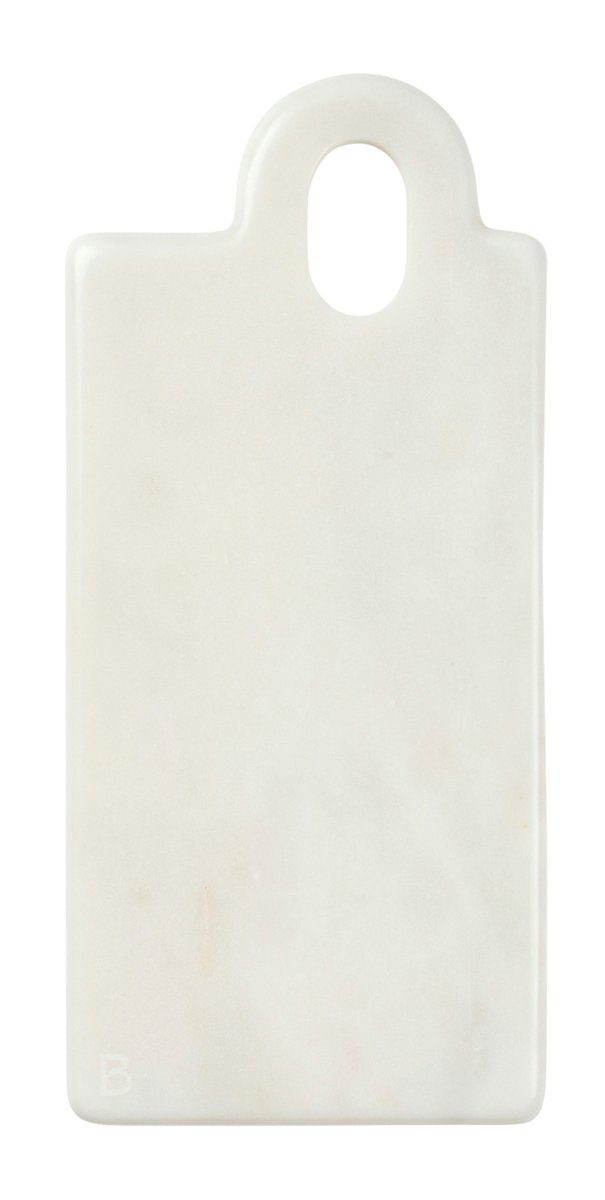 Broste Copenhagen Schneidebrett Olina Schneidebrett white marmor 14x31cm, Marmor, (Schneidebretter), Olina Schneidebrett
